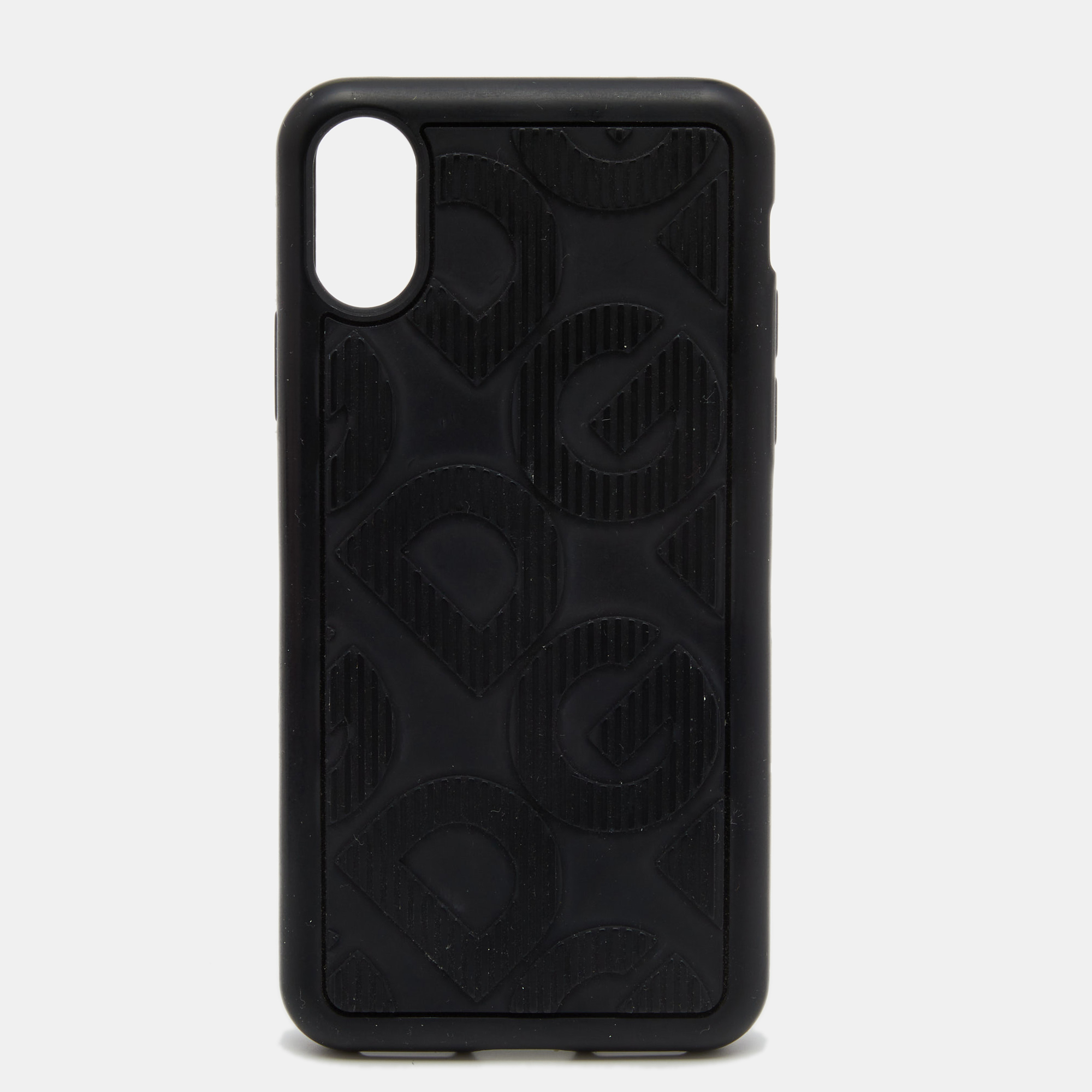 Pre-owned Dolce & Gabbana Black Rubber Iphone X/xs Cover