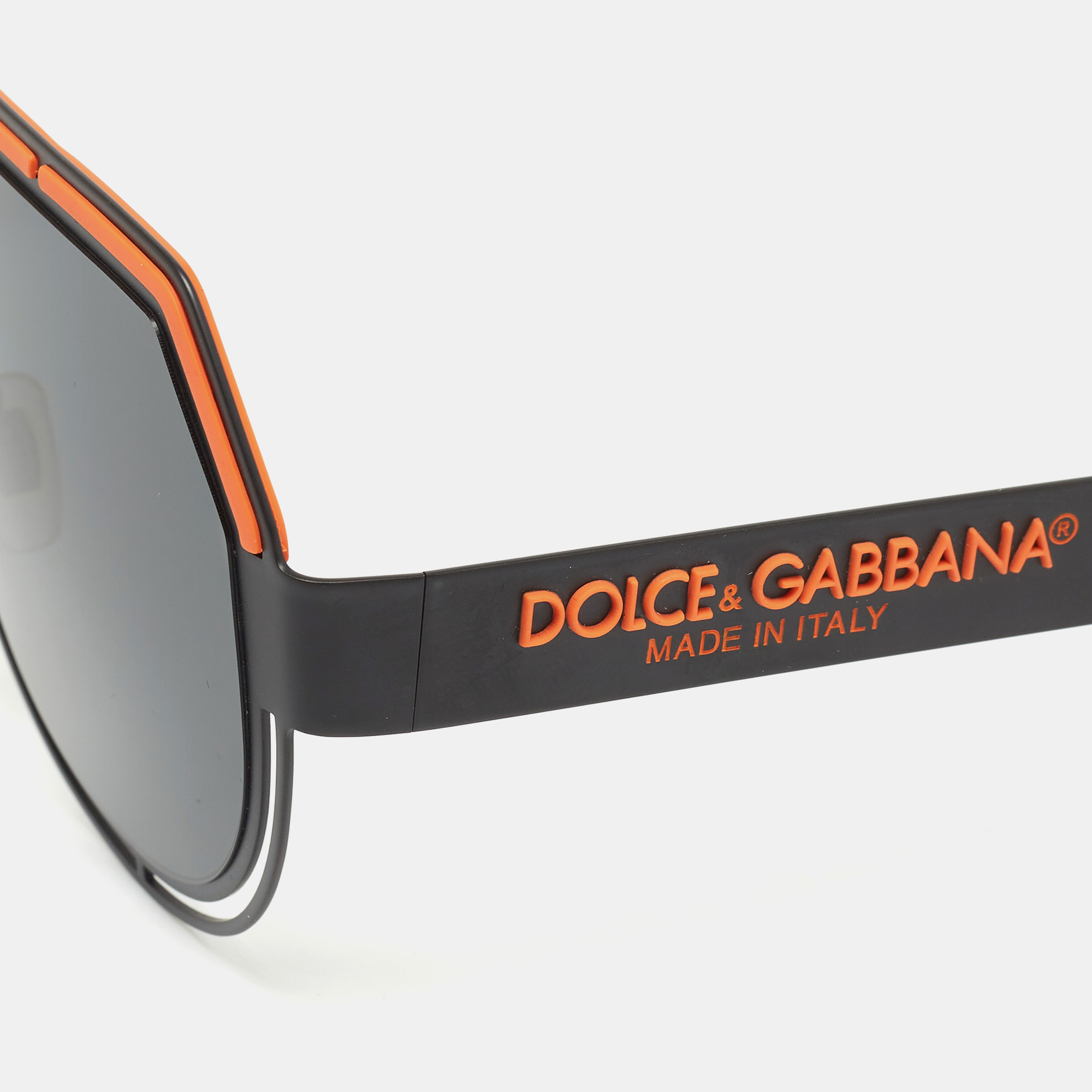 

Dolce & Gabbana Black/Orange DG 2231 Shield Sunglasses