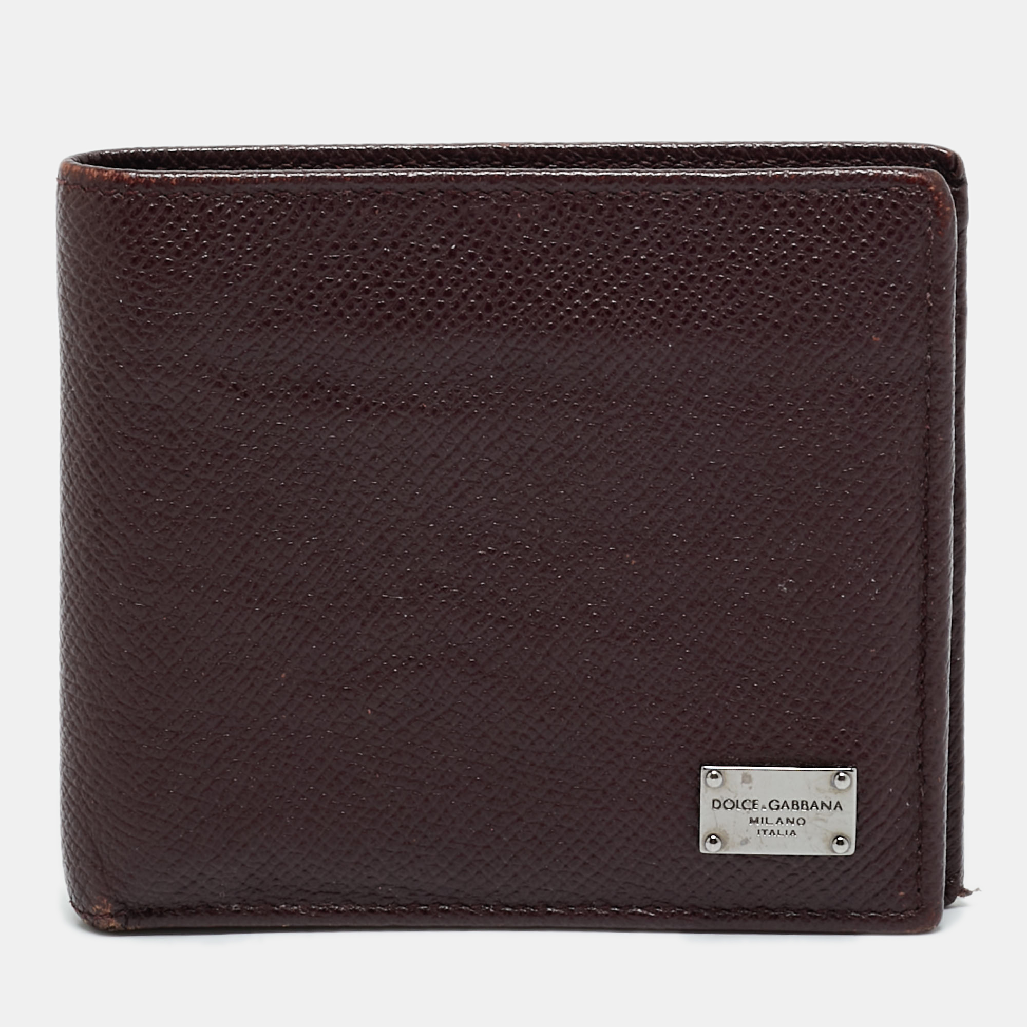 

Dolce & Gabbana Burgundy Leather Bifold Wallet