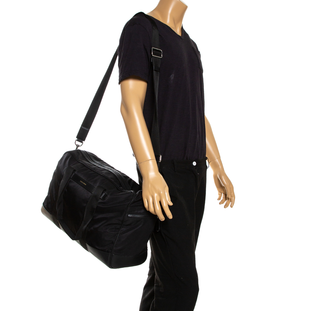

Dolce & Gabbana Black Nylon and Leather Weekender Luggage Bag