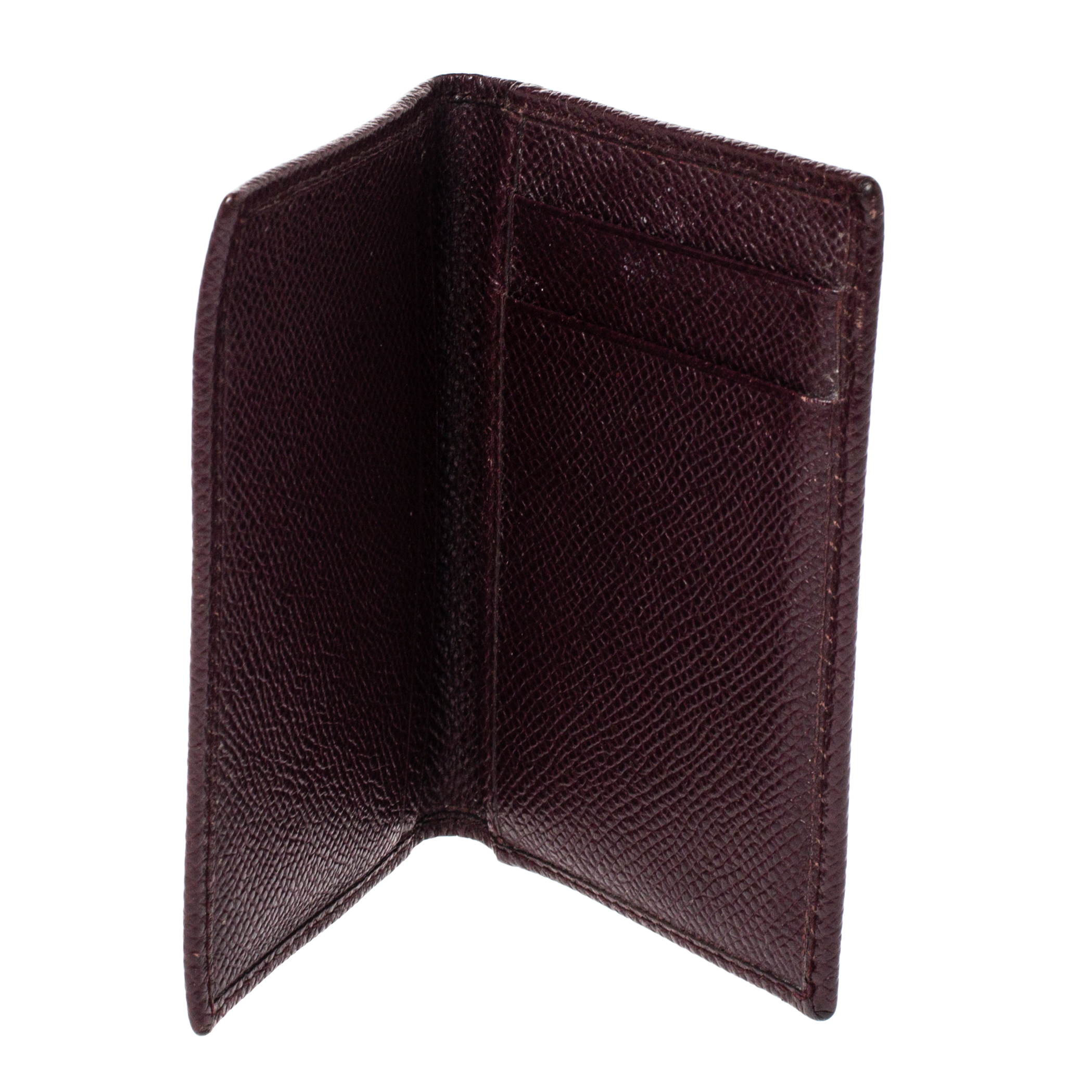 

Dolce & Gabbana Dark Burgundy Leather Bifold Card Holder