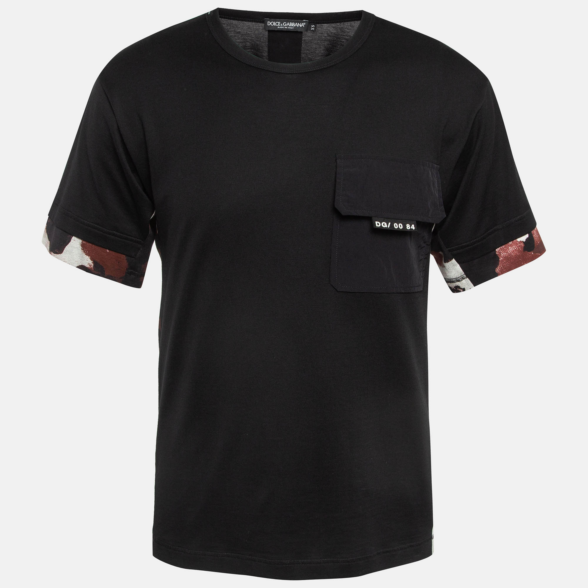

Dolce & Gabbana Black Camouflage Print Jersey T-Shirt XS