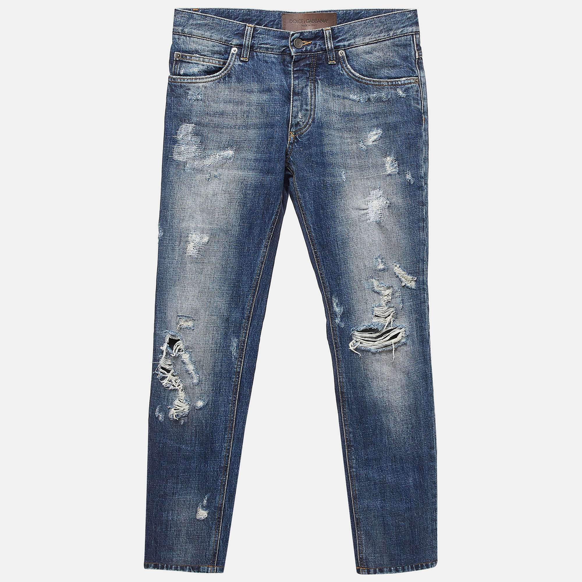 

Dolce & Gabbana Blue Distressed Denim Jeans S Waist 30"
