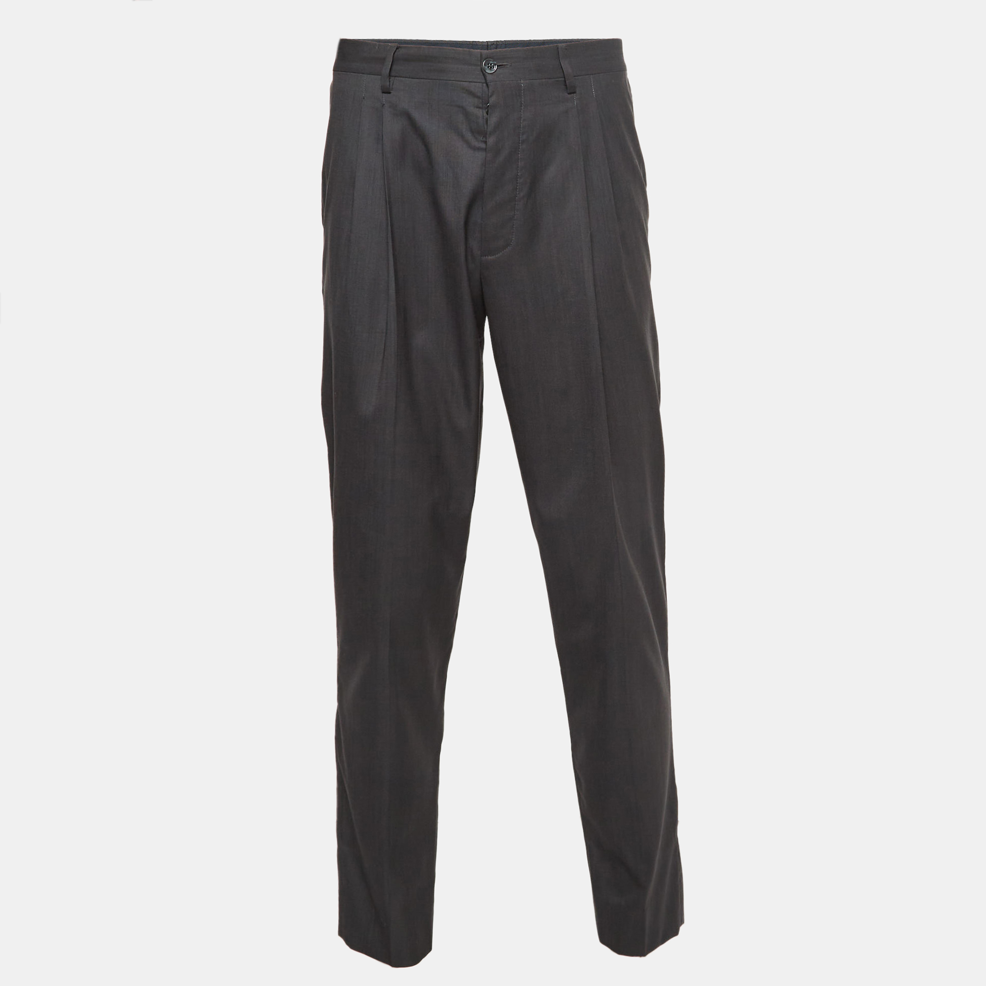 

Dolce & Gabbana Grey Wool Blend Trousers M