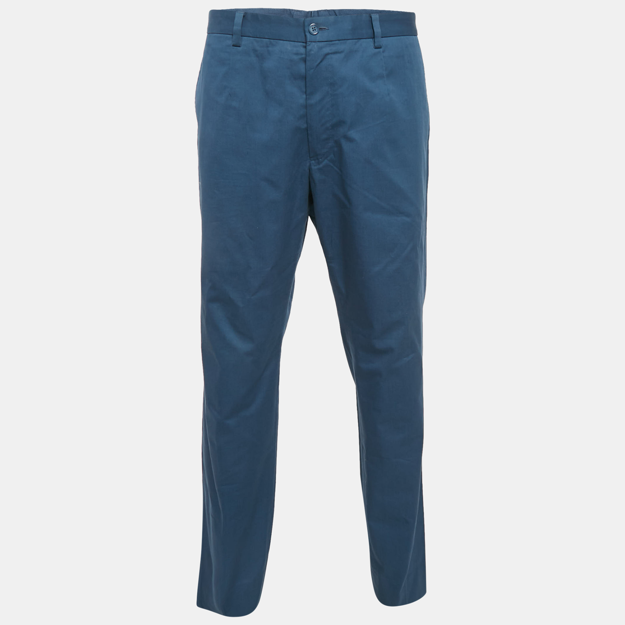 

Dolce & Gabbana Blue Cotton Trousers XXXL