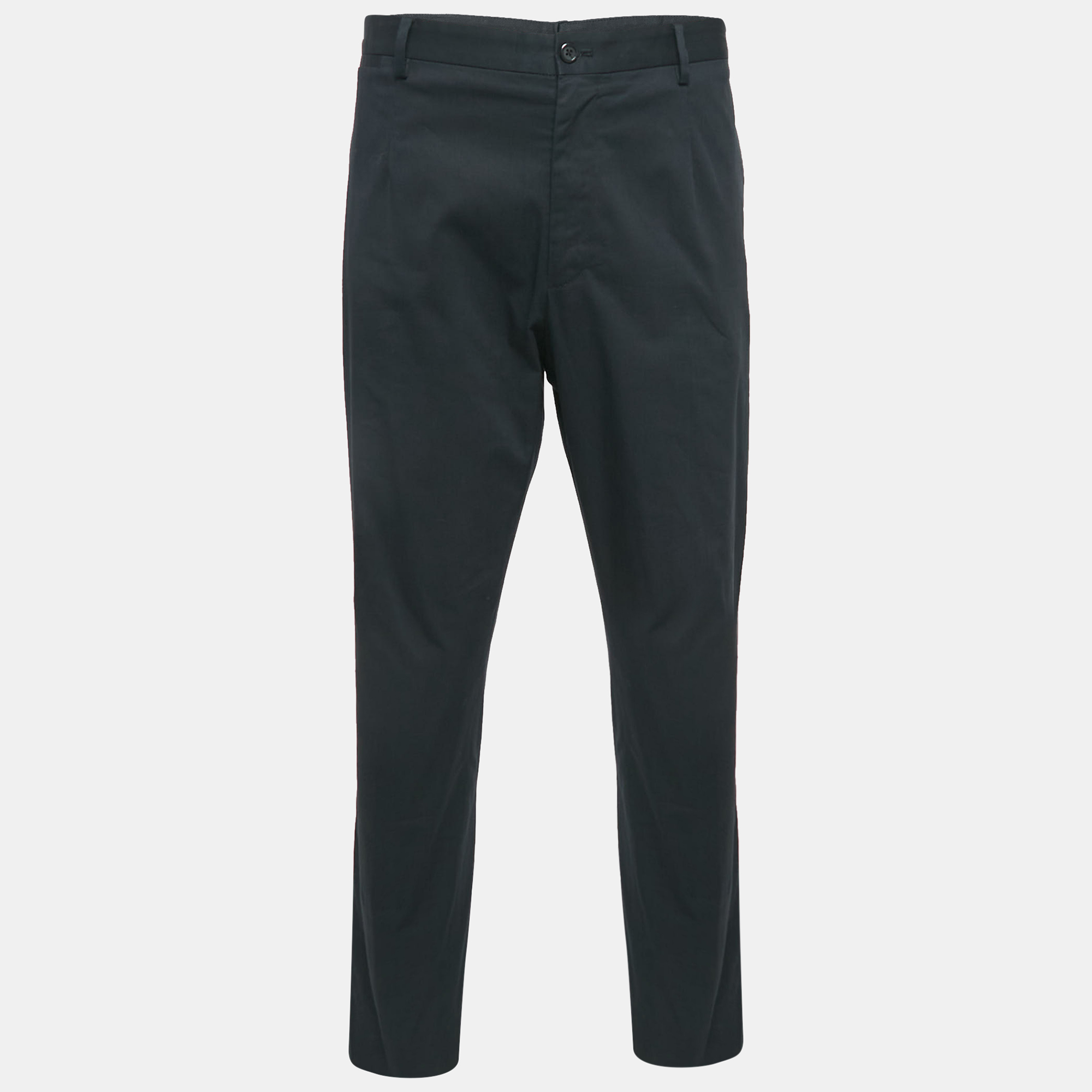 

Dolce & Gabbana Black Cotton Tailored Trousers XXXL