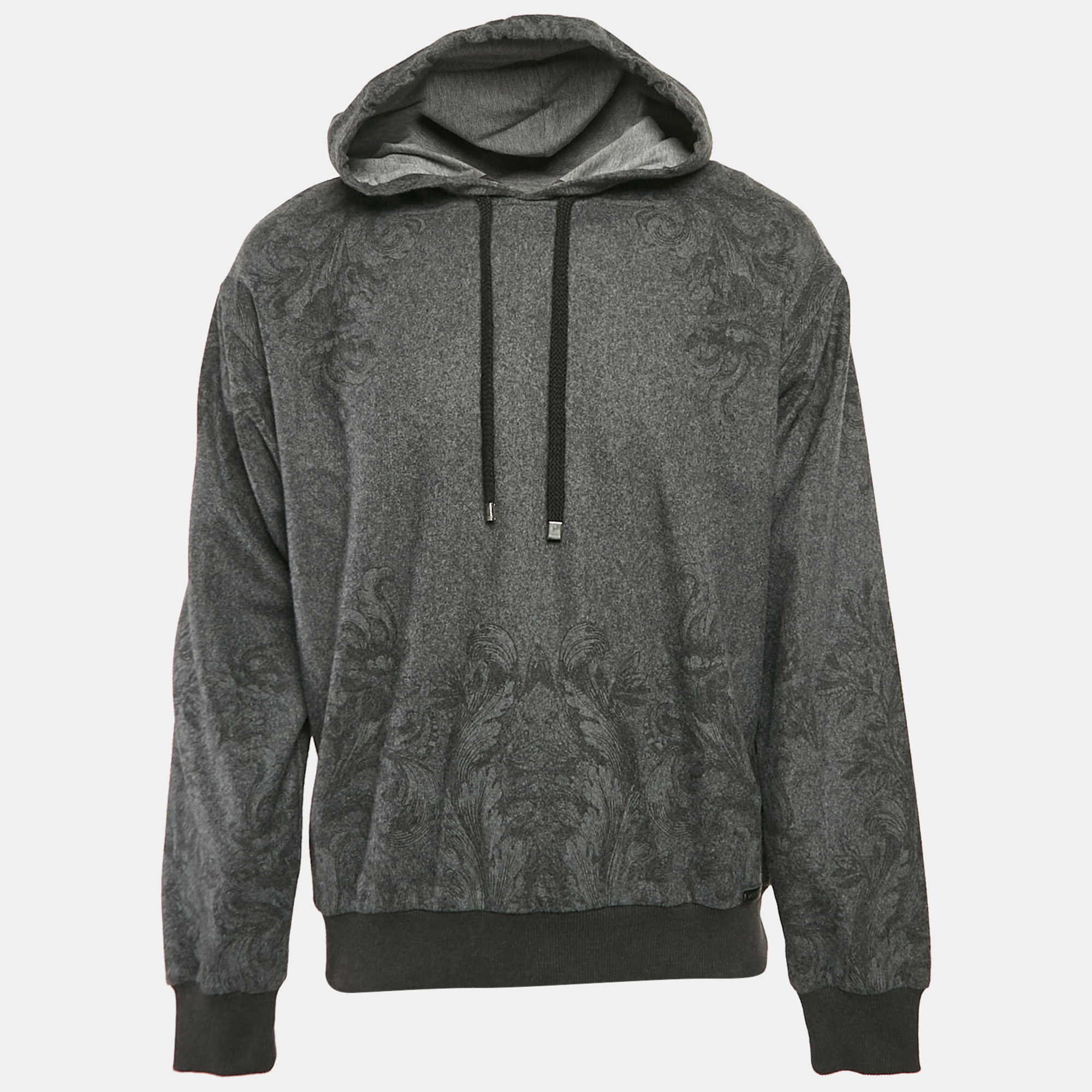 

Dolce & Gabbana Grey Printed Wool Felt Hoodie L