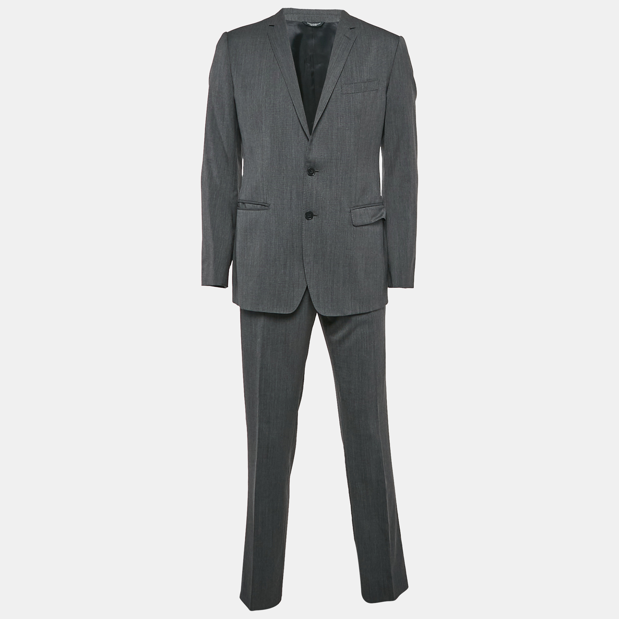 

Dolce & Gabbana Grey Wool Tailored Pants Suit M