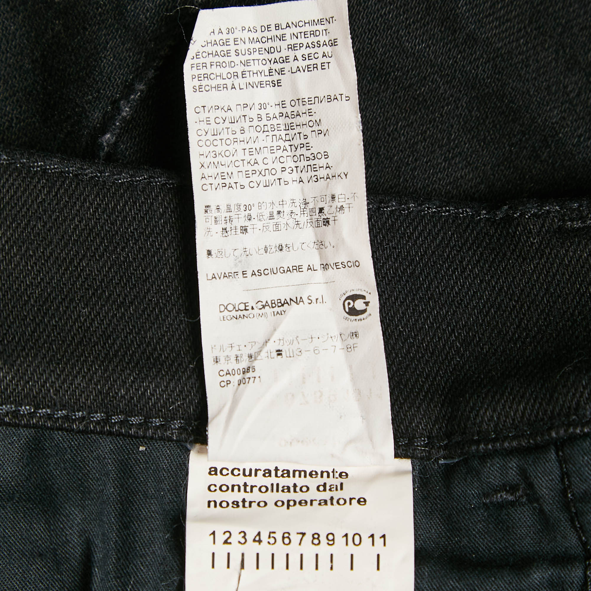 Dolce & Gabbana Black Stretch Denim Jeans L Waist 34