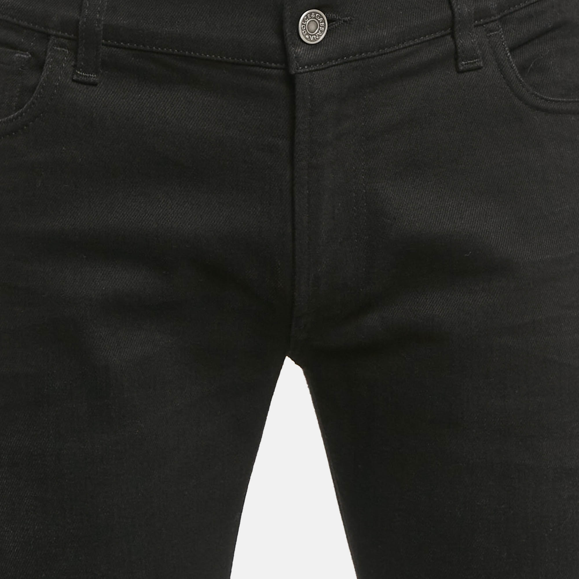Dolce & Gabbana Black Stretch Denim Jeans L Waist 34