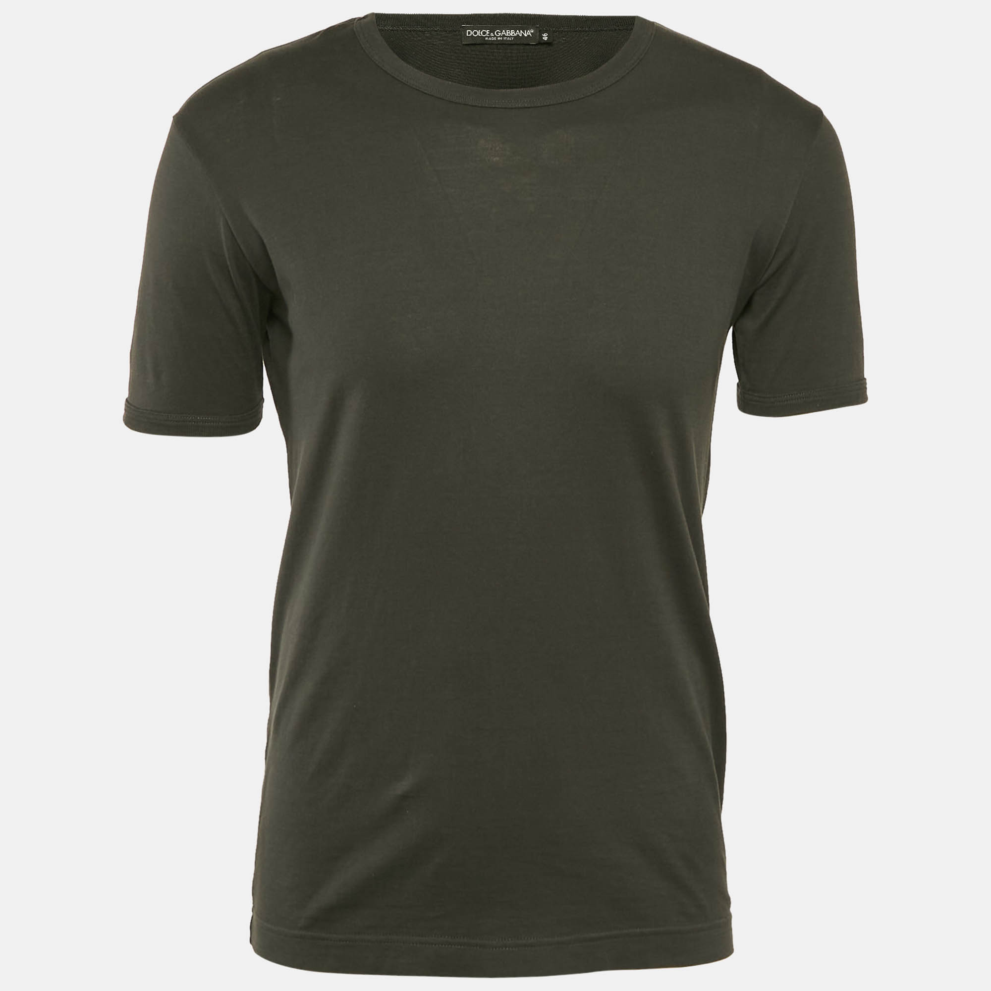 

Dolce & Gabbana Dark Grey Jersey Crew Neck T-Shirt S