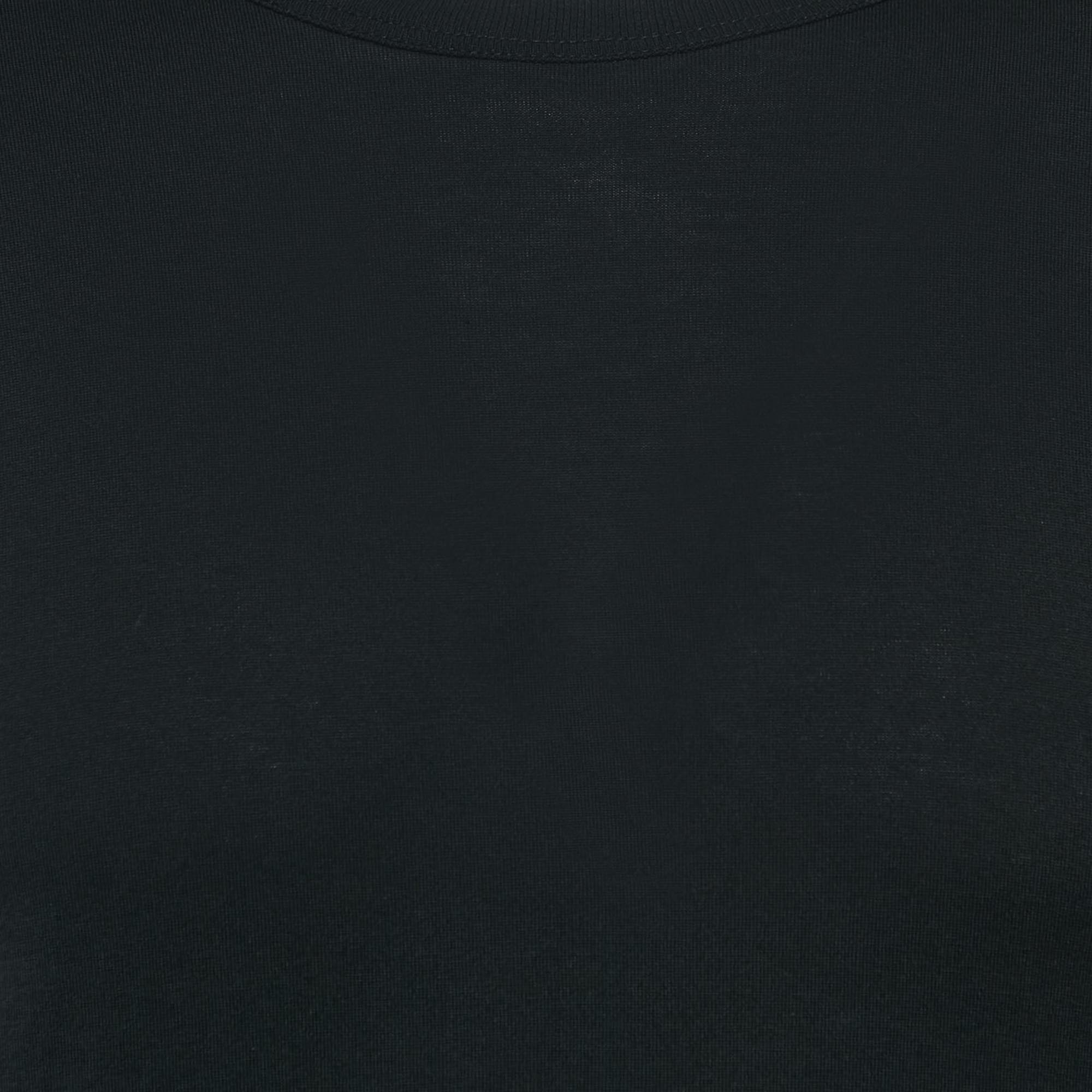 Dolce & Gabbana Black Jersey Crew Neck T-Shirt XS 