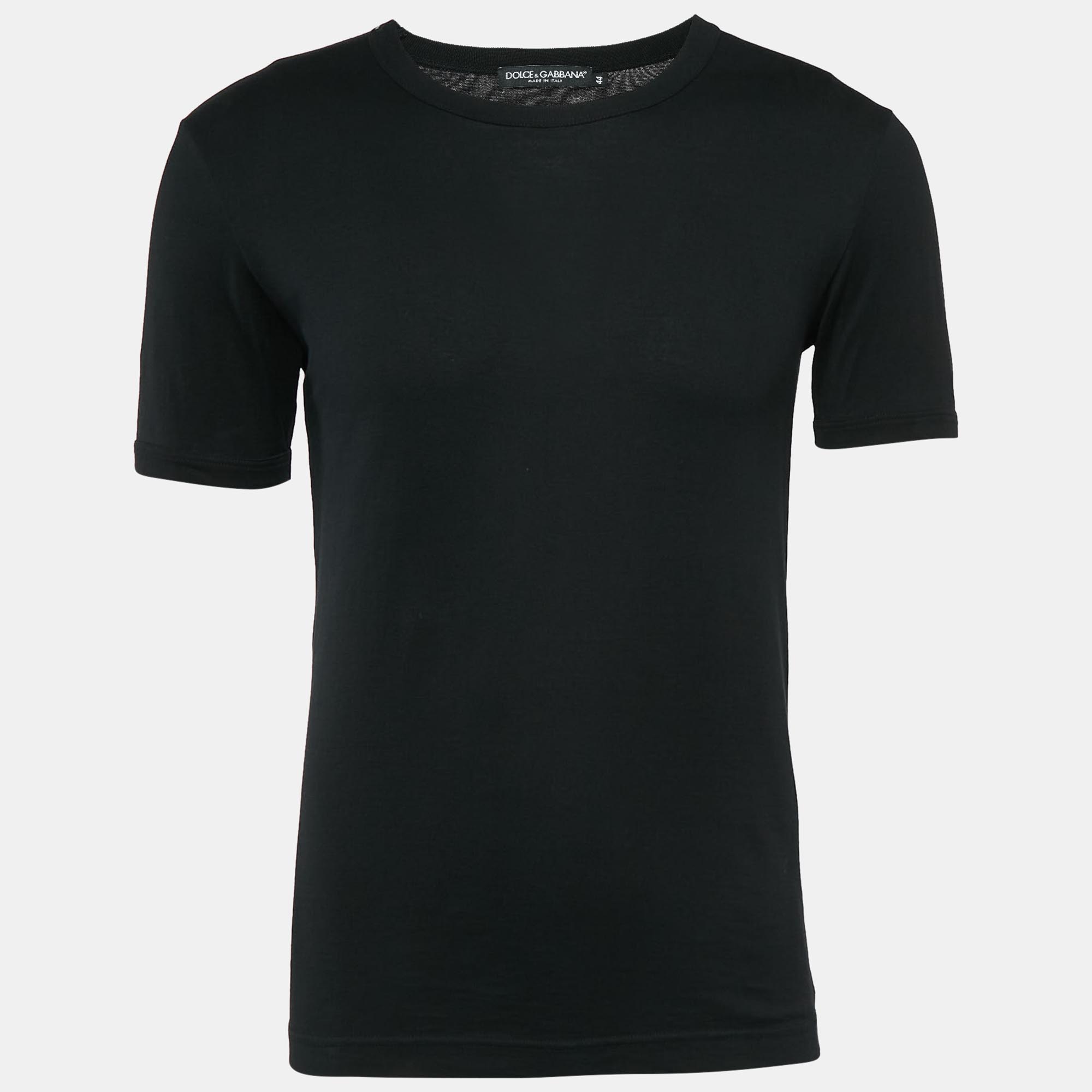 

Dolce & Gabbana Black Jersey Crew Neck T-Shirt XS