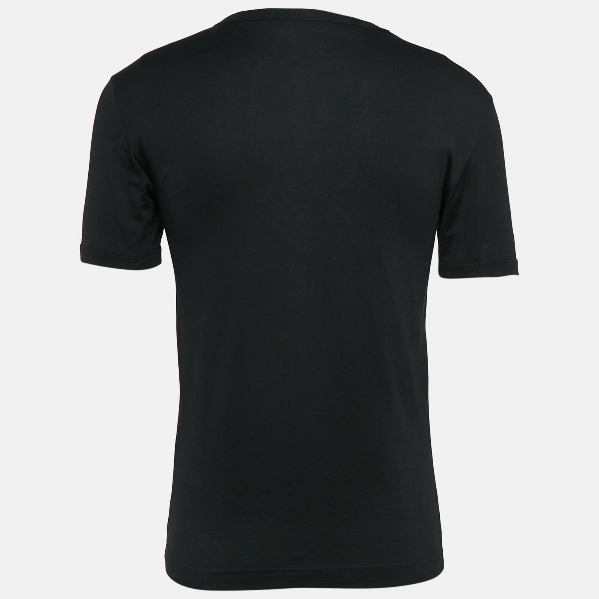 Dolce & Gabbana Black Jersey Crew Neck T-Shirt XS 