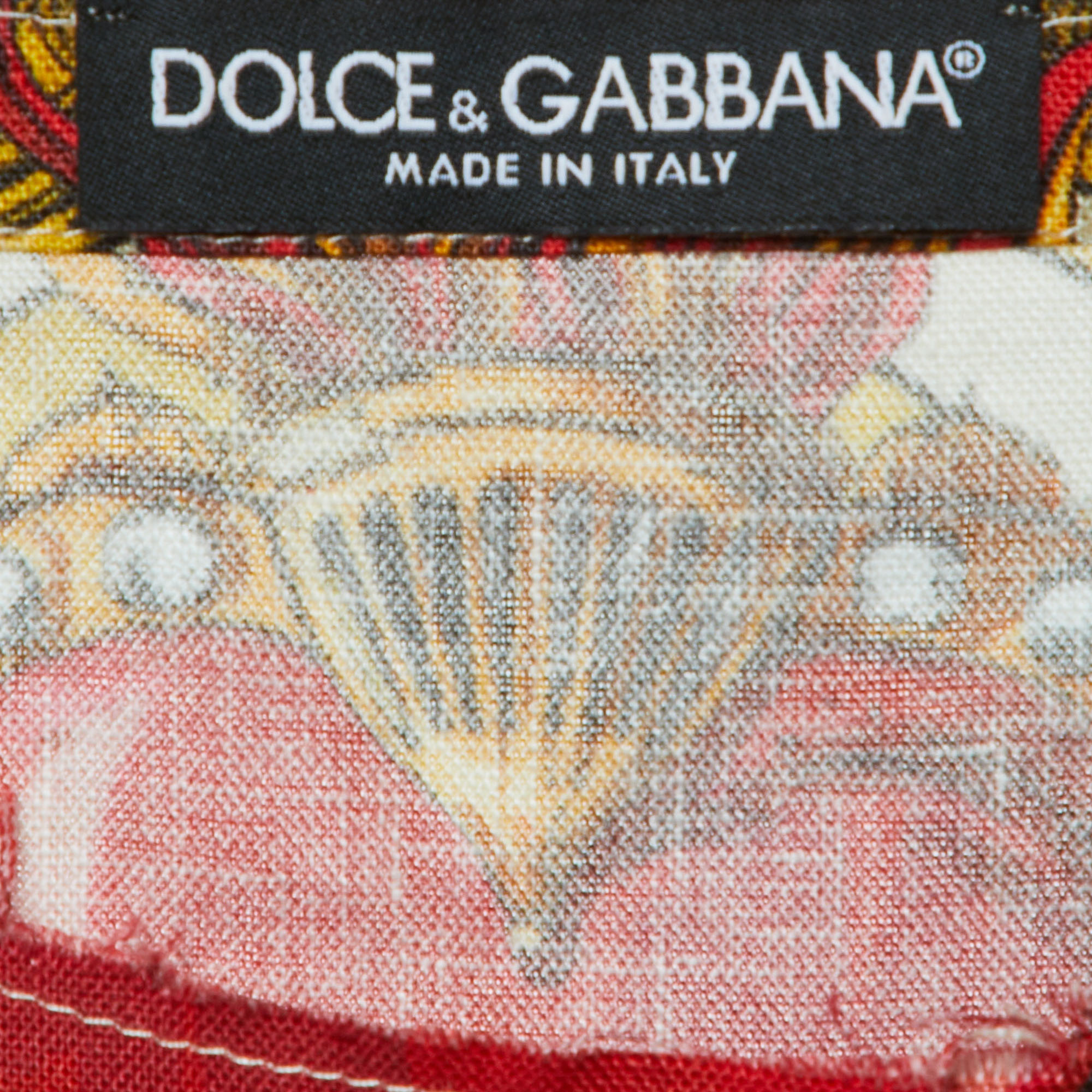 Dolce & Gabbana Multicolor Sacred Heart Print Linen & Cotton Oversized T-Shirt L 