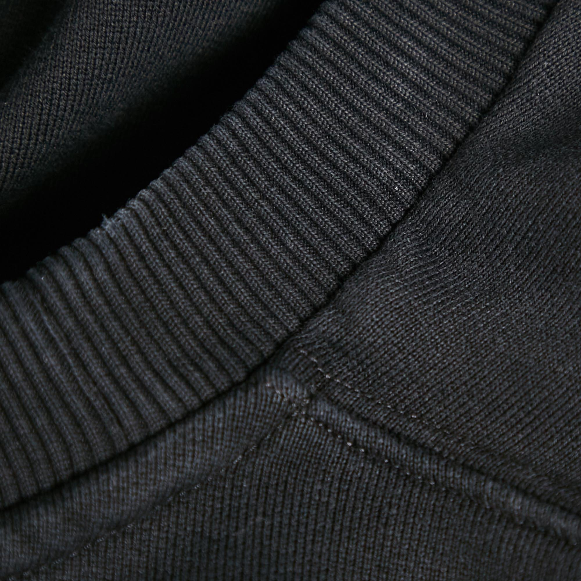 Dolce & Gabbana Black Cotton Knit Crew Neck Sweatshirt S 