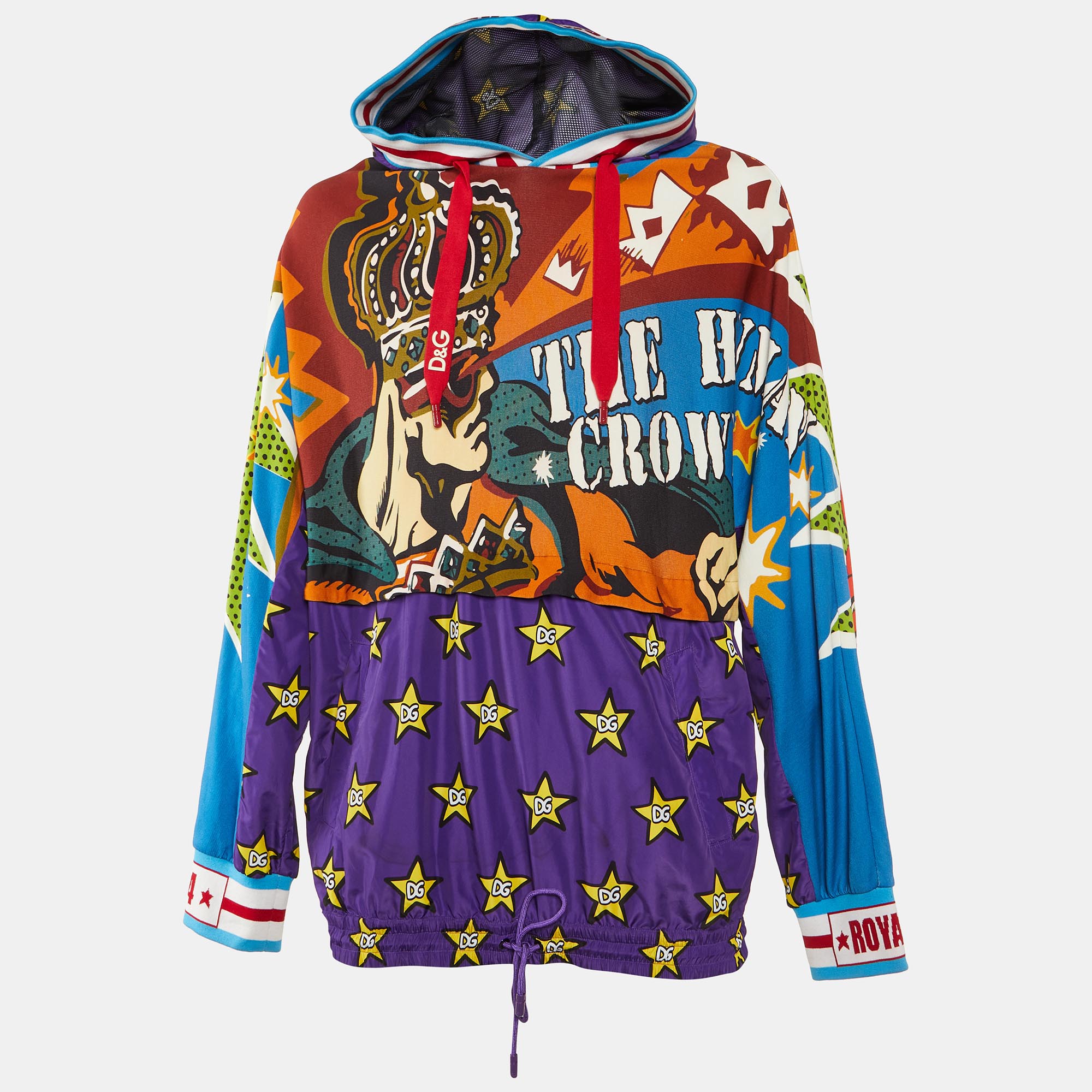 

Dolce & Gabbana Multicolor Superhero King Print Cotton Hoodie L