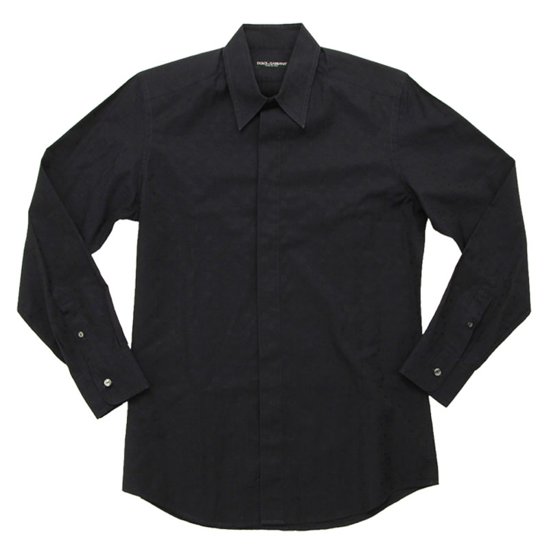 Pre Owned قميص دولتشي أند غابانا قطن أزرق كحلي L