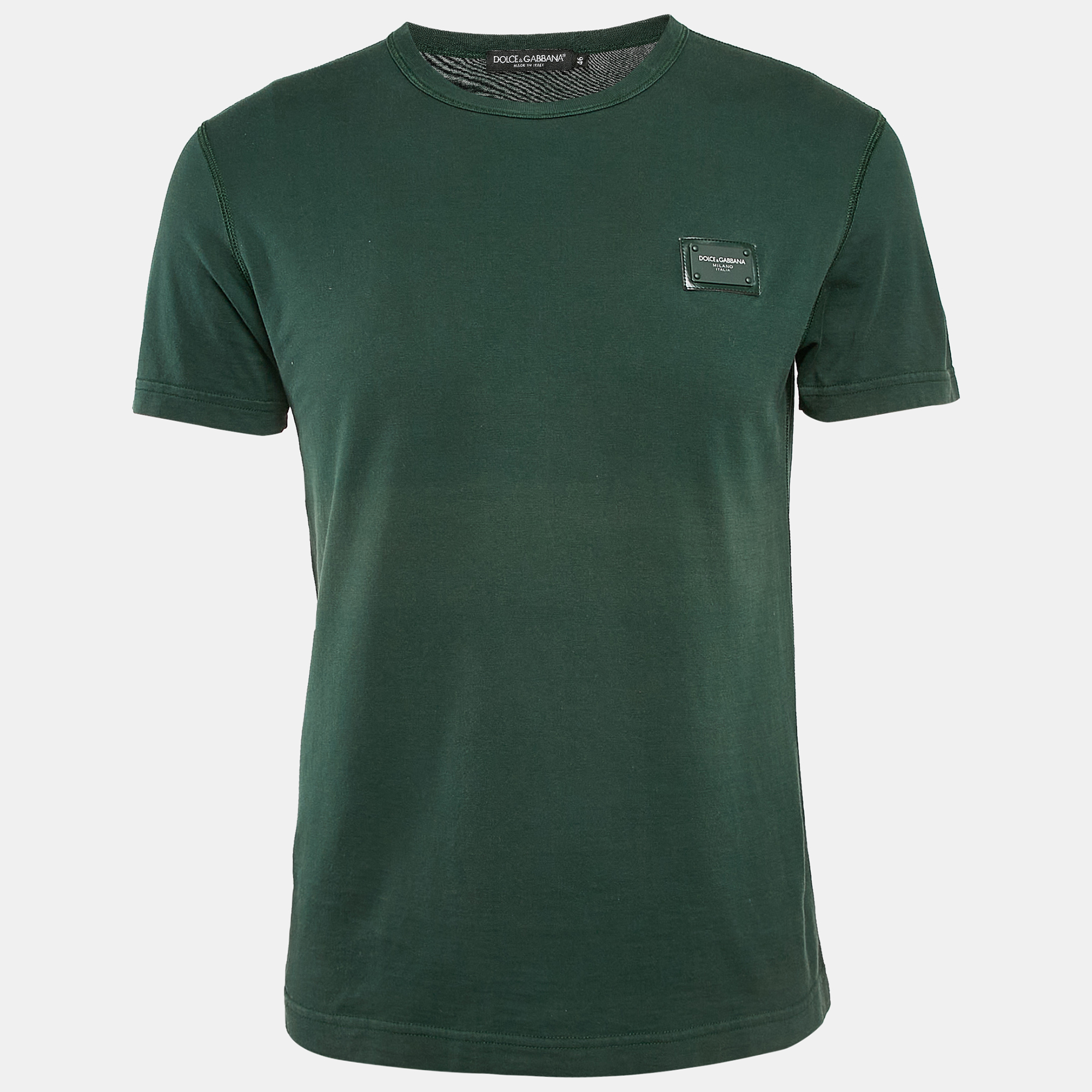 

Dolce & Gabbana Green Cotton Knit T-Shirt S