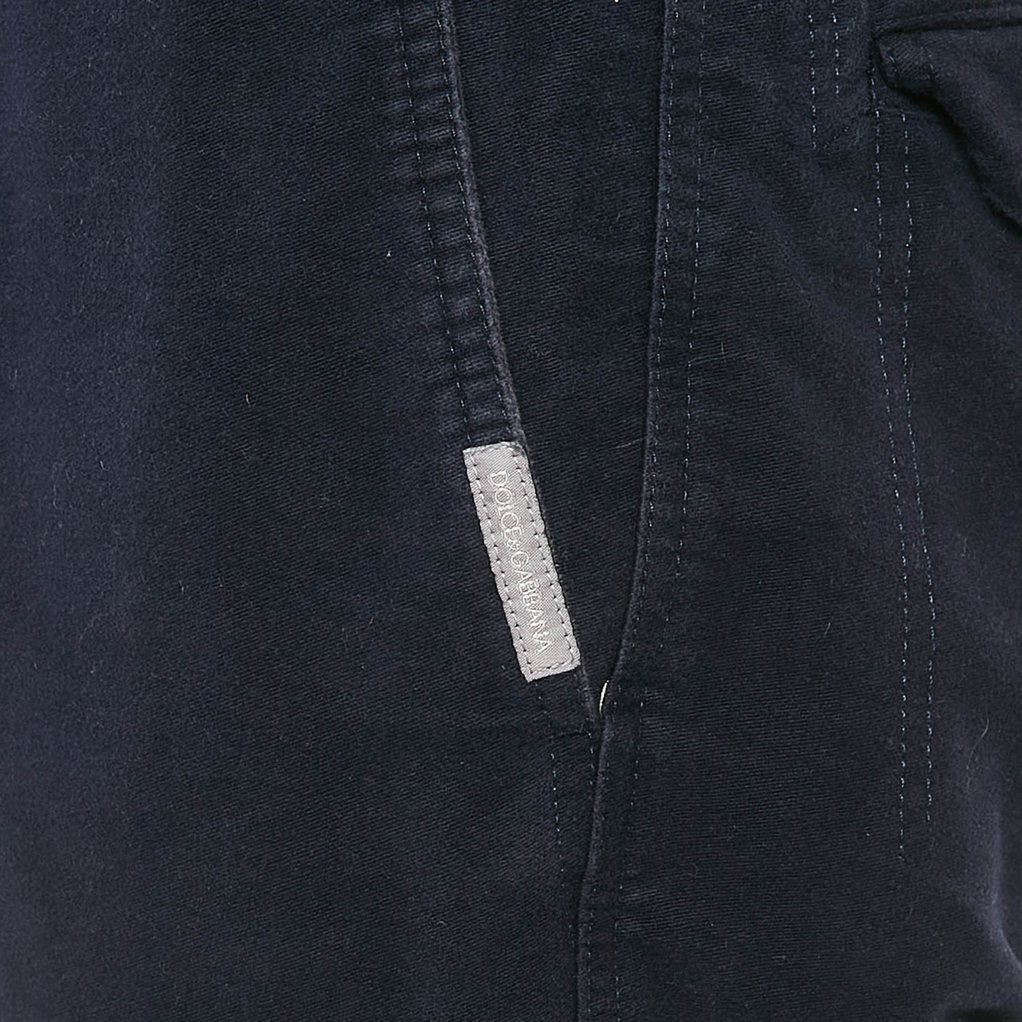 Dolce & Gabbana Dark Blue Cotton Cargo Pants M 