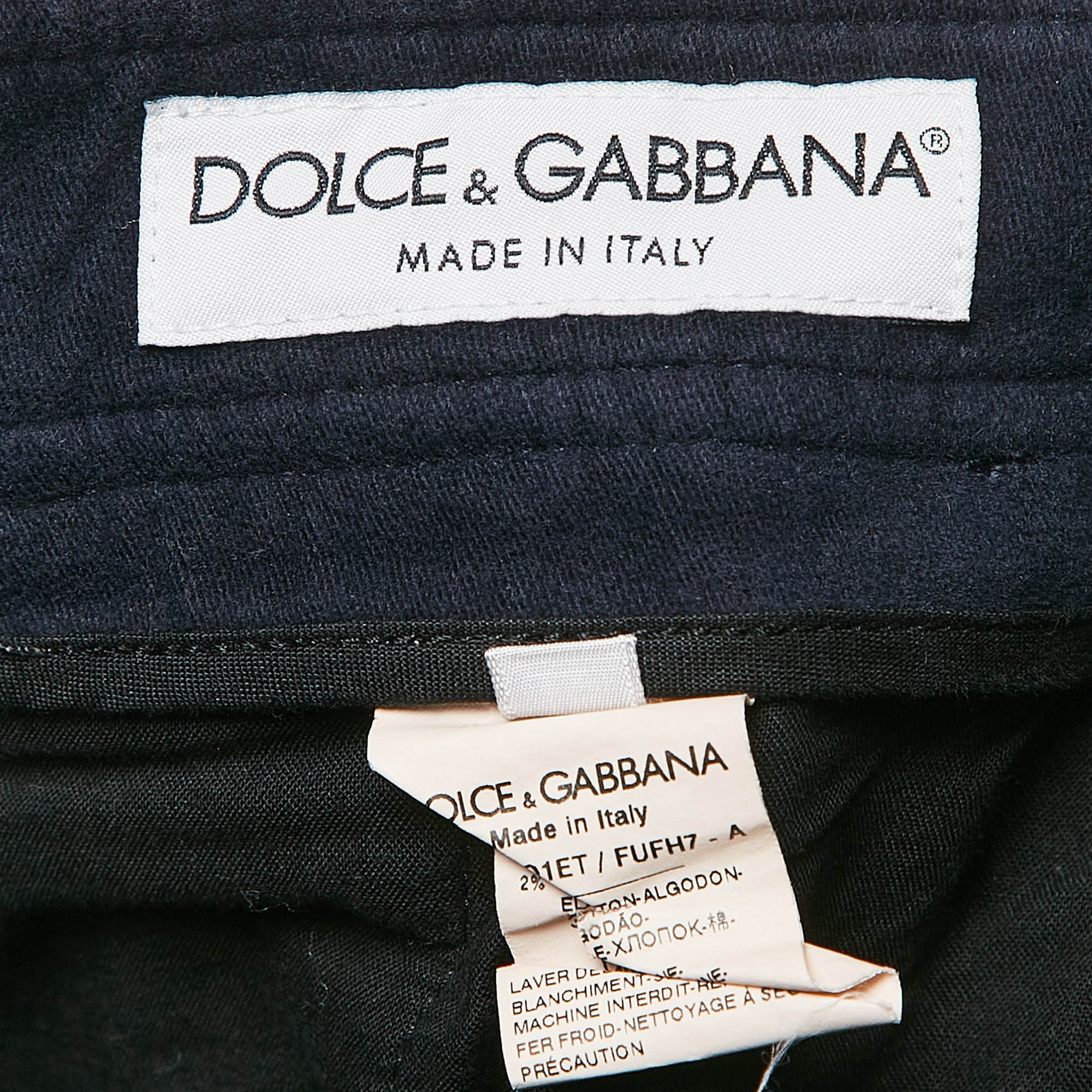 Dolce & Gabbana Dark Blue Cotton Cargo Pants M 