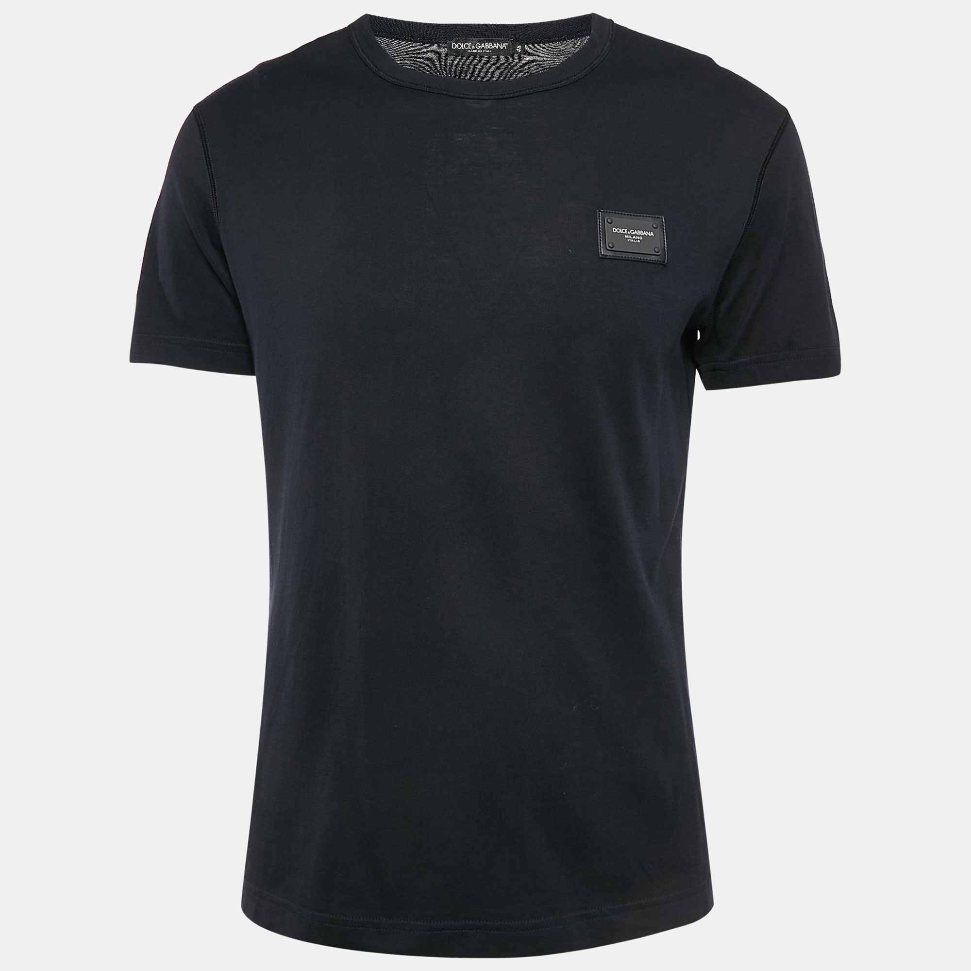 

Dolce & Gabbana Navy Blue Cotton Crew Neck T-Shirt M