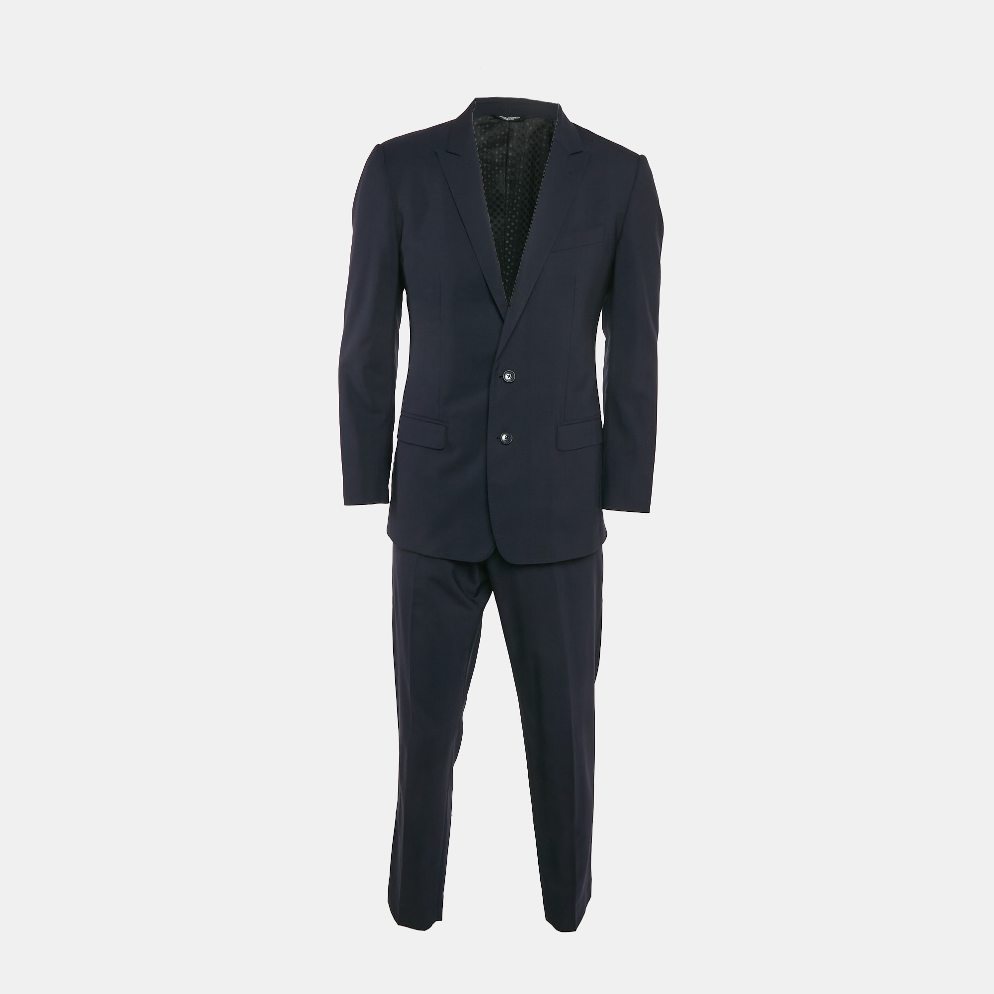 

Dolce & Gabbana Blue Wool Single Breasted Pants Suit M