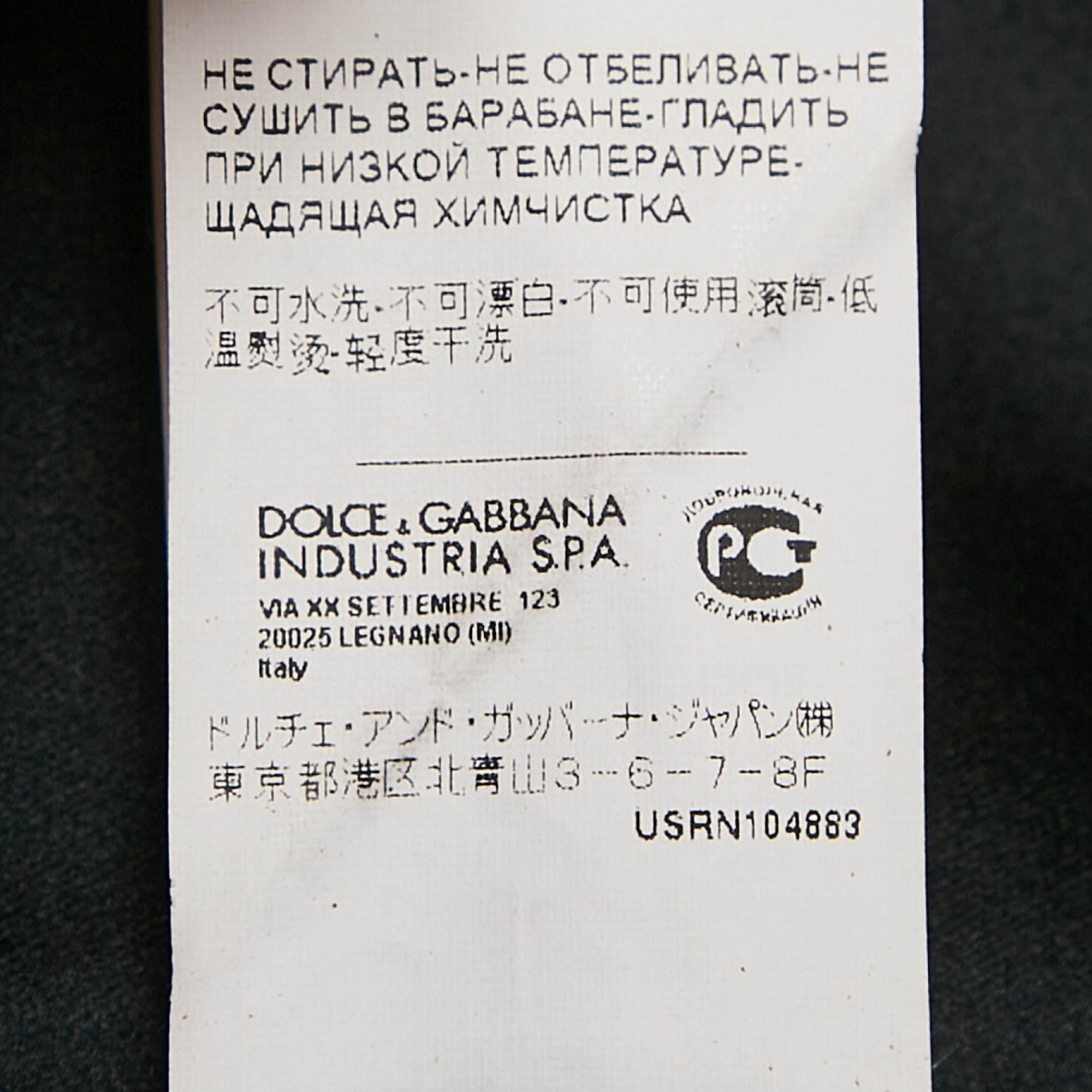 Dolce & Gabbana Black Denim Double Breasted Blazer L 