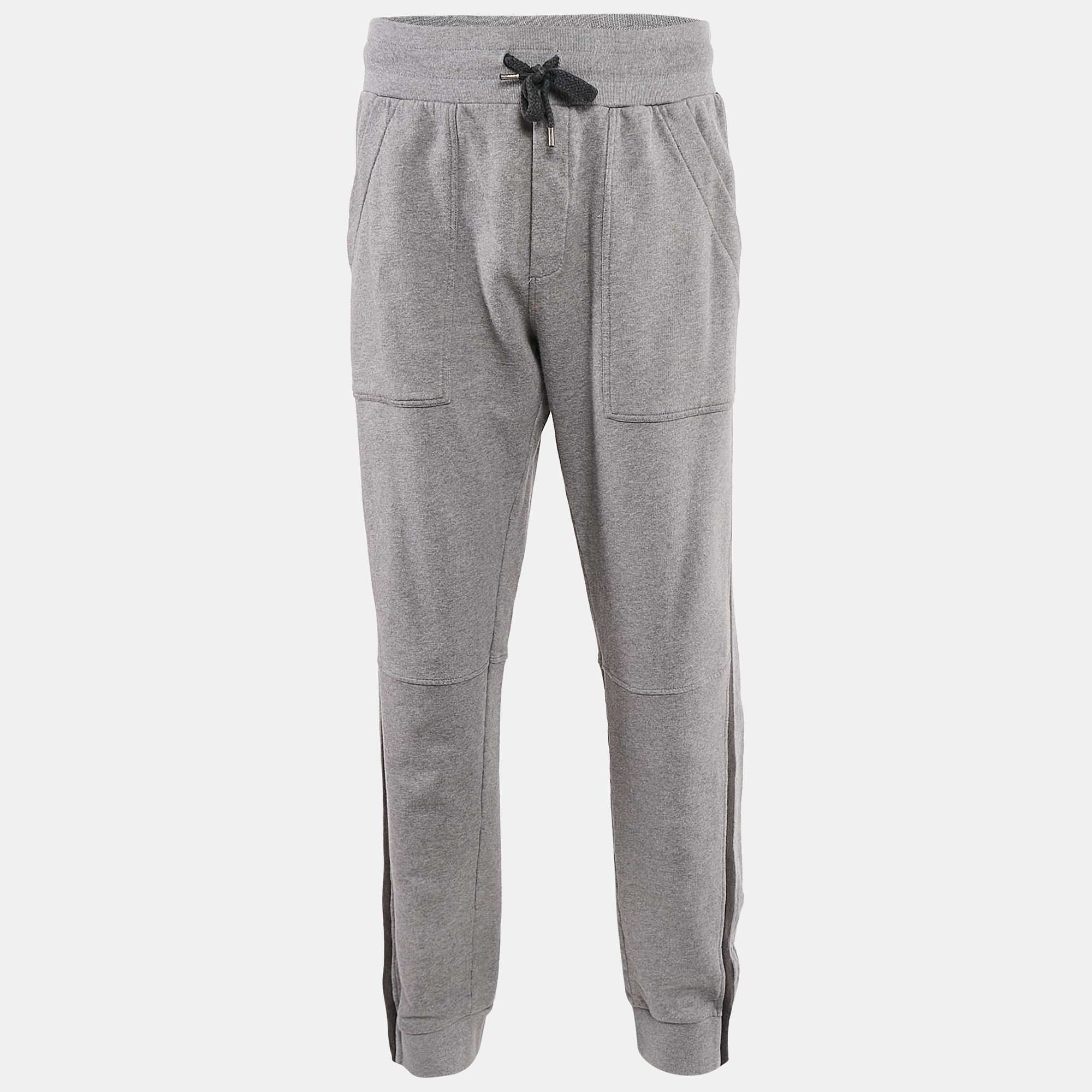 

Dolce & Gabbana Grey Cotton Knit Jogger Pants XL