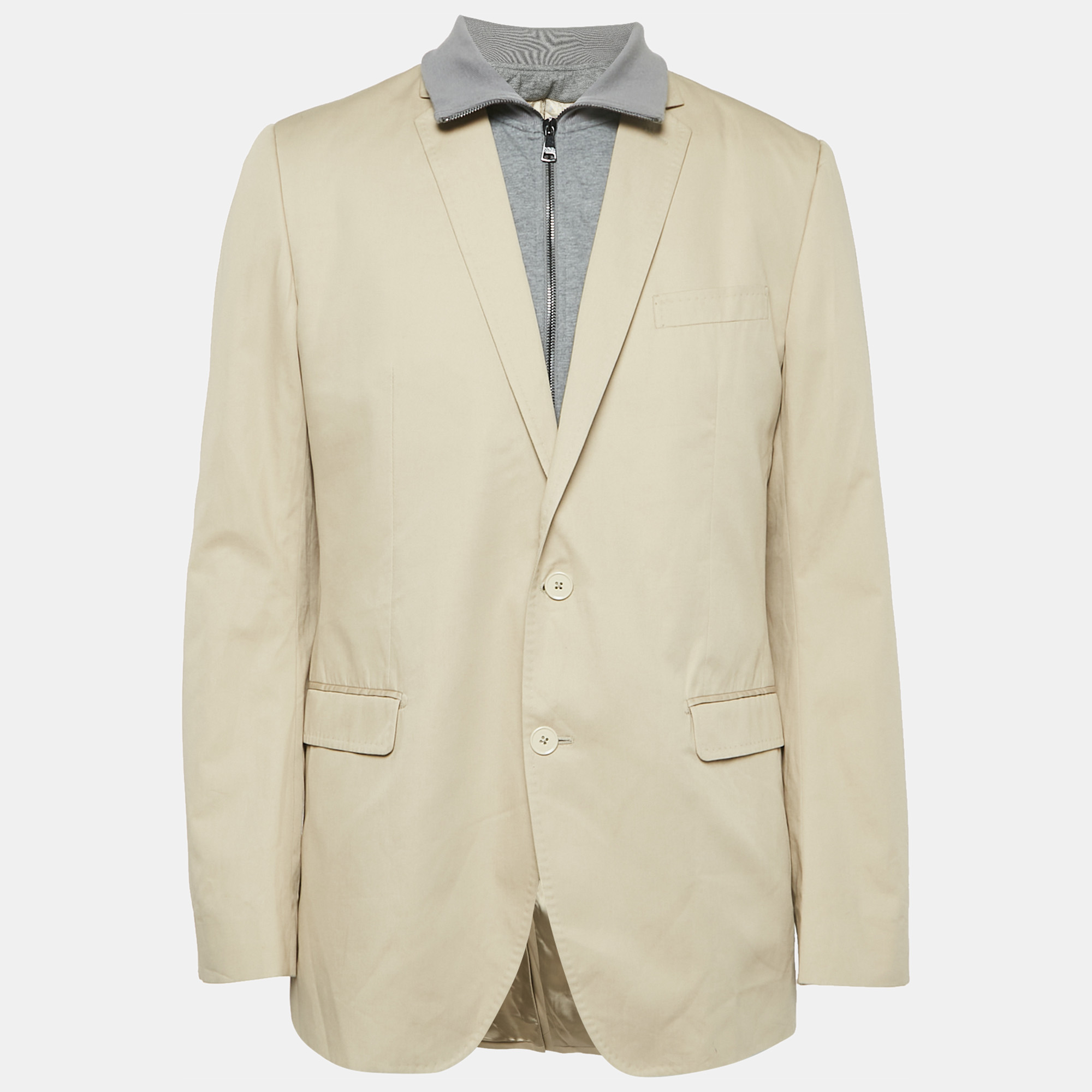 

Dolce & Gabbana Beige Cotton Gabardine Blazer XL