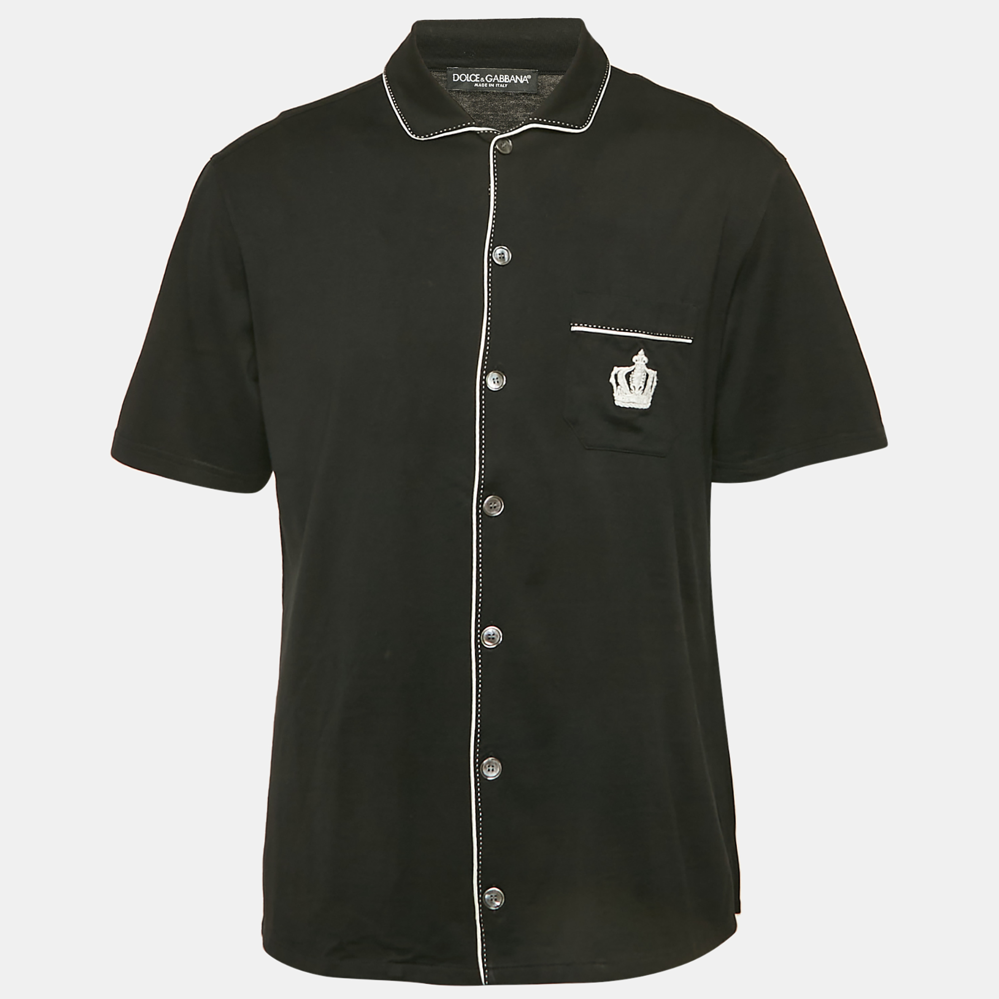 

Dolce & Gabbana Black Jersey Short Sleeve Shirt L