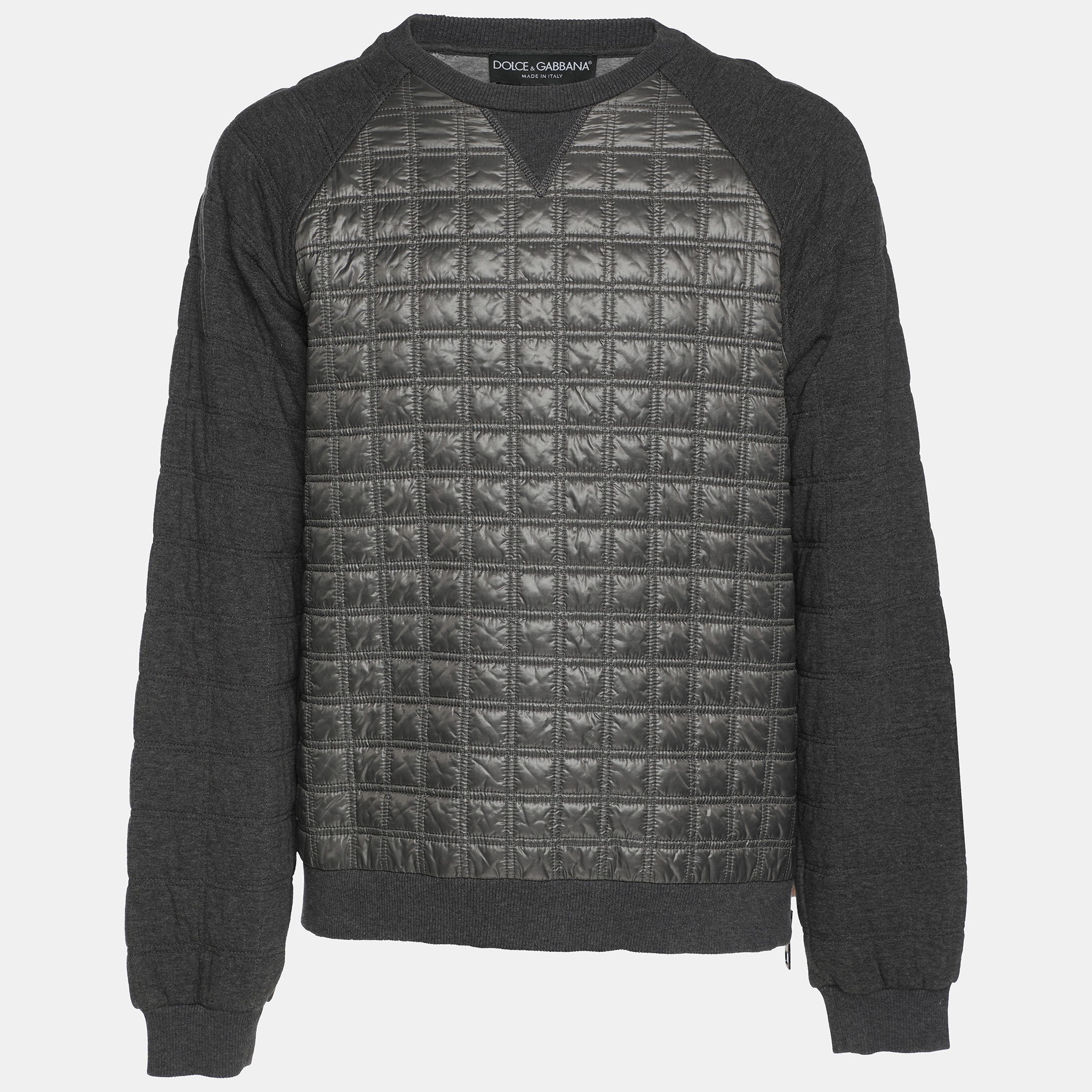 

Dolce & Gabbana Grey Nylon Cotton Sweatshirt S