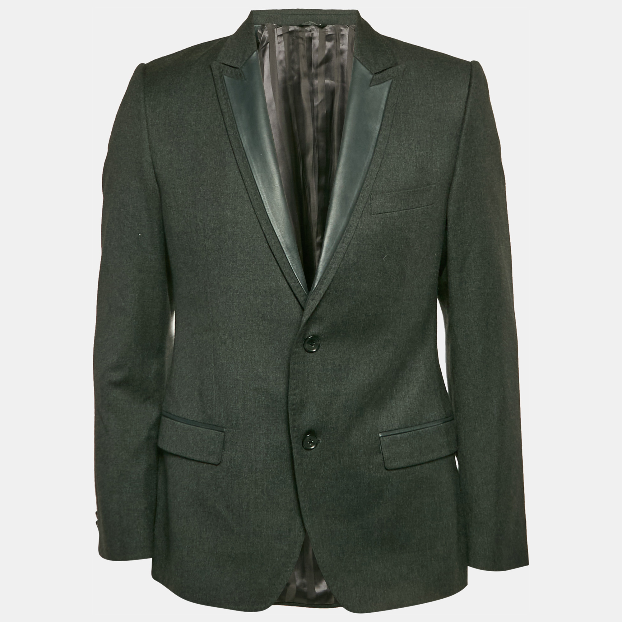 

Dolce & Gabbana Grey Wool Single Breasted Blazer L