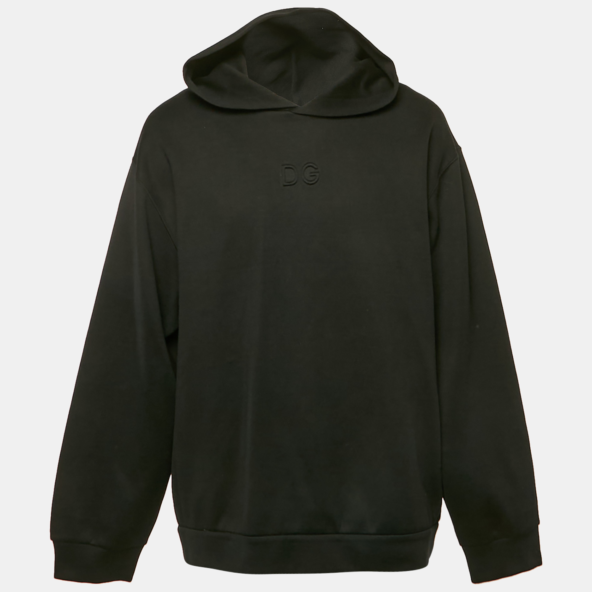 

Dolce & Gabbana Black 3D Logo Cotton Knit Hoodie L