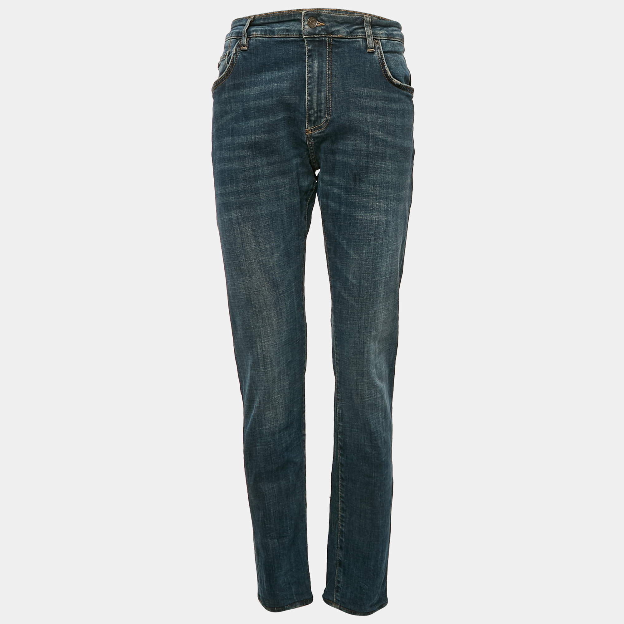 

Dolce & Gabbana Blue Faded Denim Slim Fit Jeans XL Waist 35"