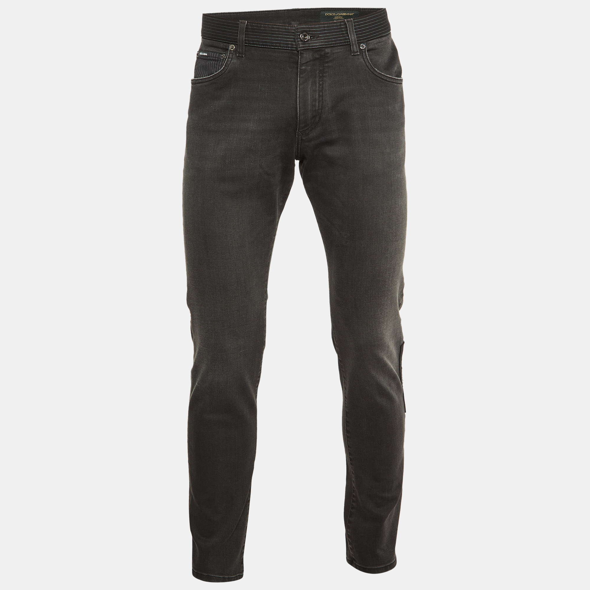 

Dolce & Gabbana Dark Grey Denim Slim Jeans L Waist 34"