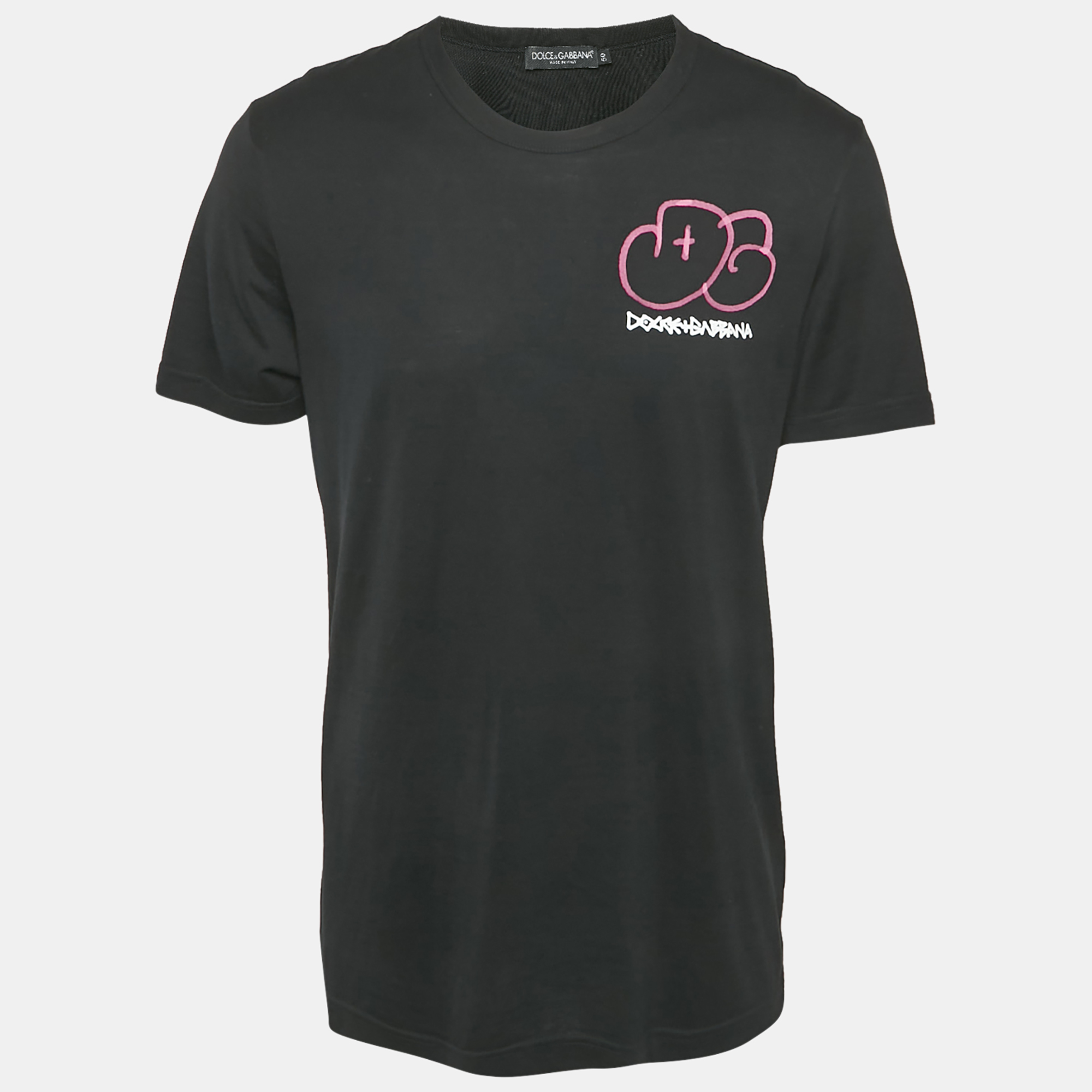 

Dolce & Gabbana Black DG Spray-Paint Jersey T-Shirt L
