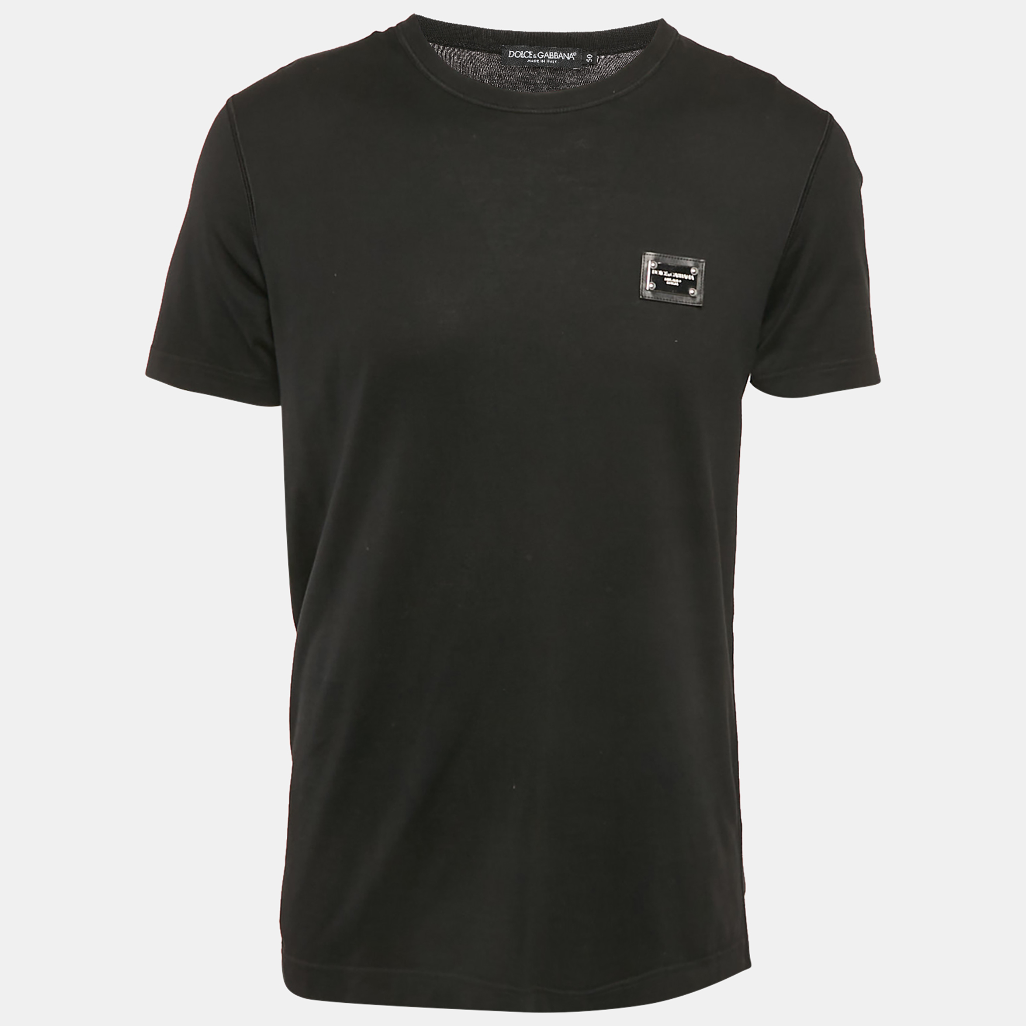 

Dolce & Gabbana Black Cotton Crew Neck T-Shirt L