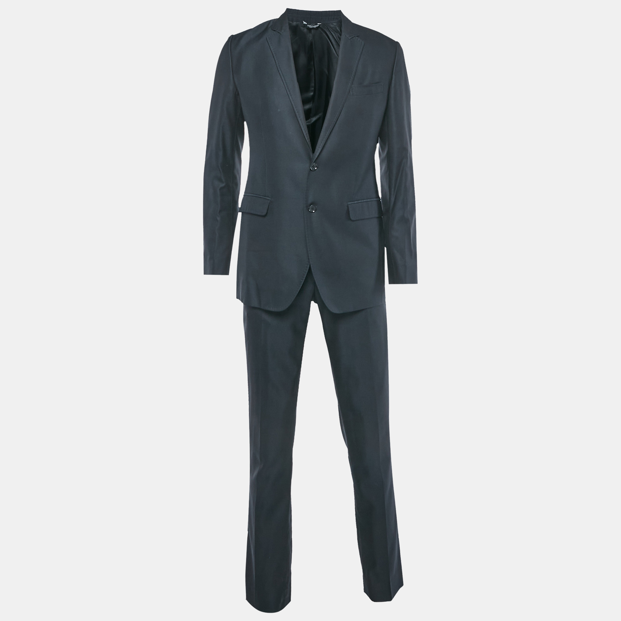 

Dolce & Gabbana Midnight Blue Wool Blend Tailored Suit M