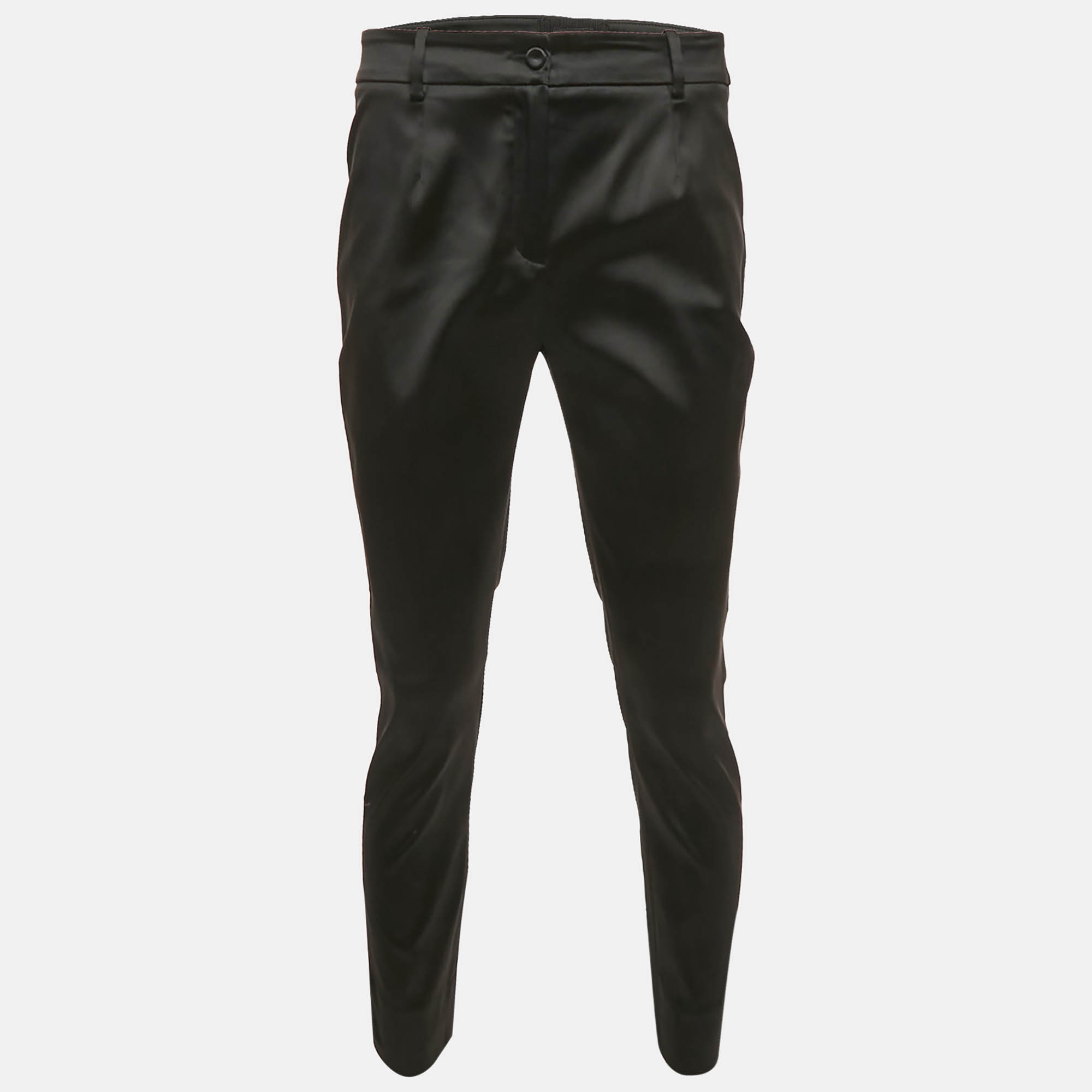 

Dolce & Gabbana Black Satin Formal Trousers M