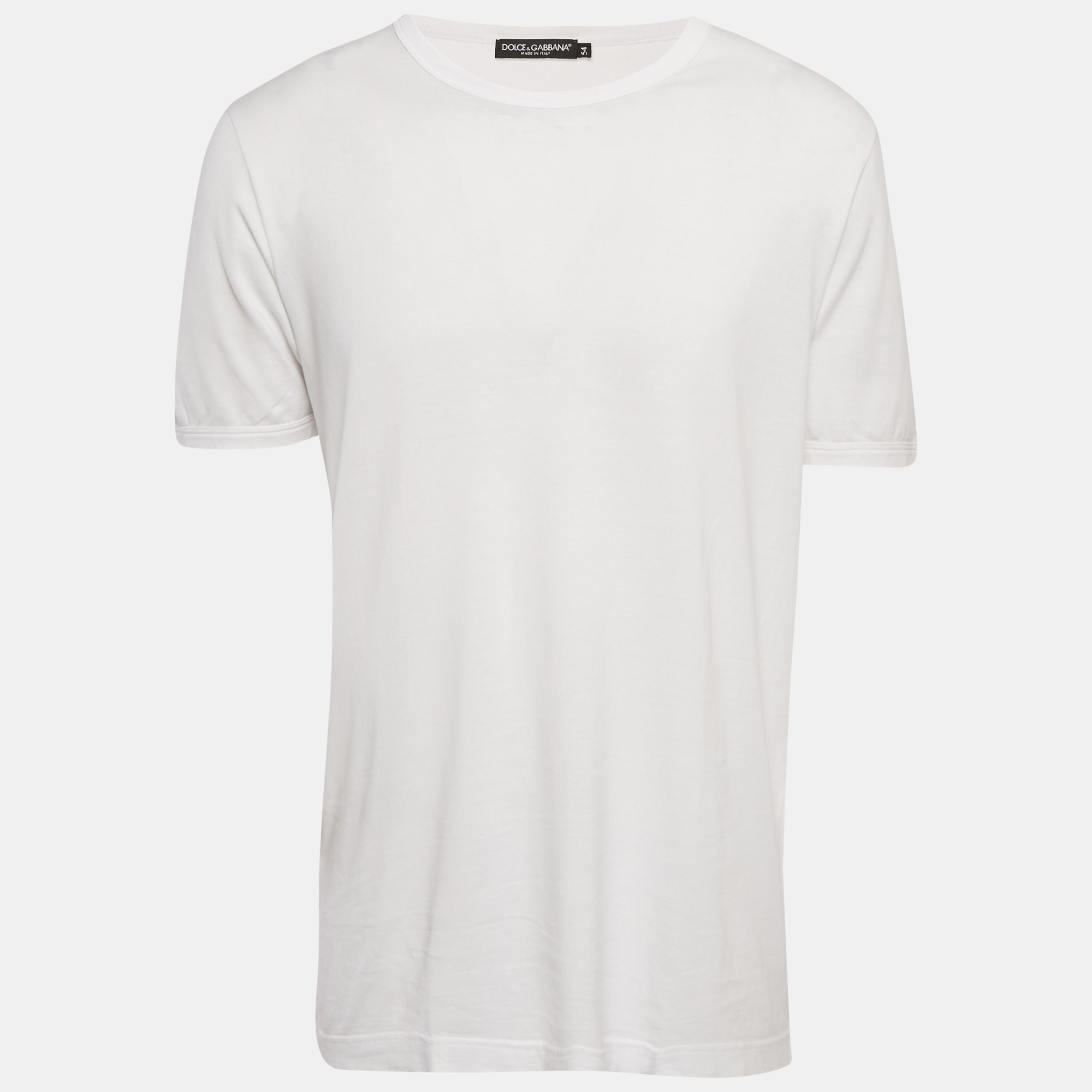 

Dolce & Gabbana White Jersey Crewneck T-Shirt XXL