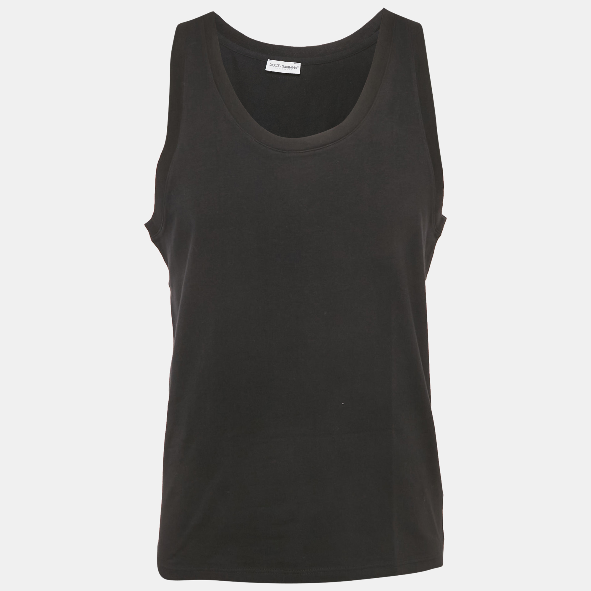 

Dolce & Gabbana Underwear Black Jersey Sleeveless T-Shirt L