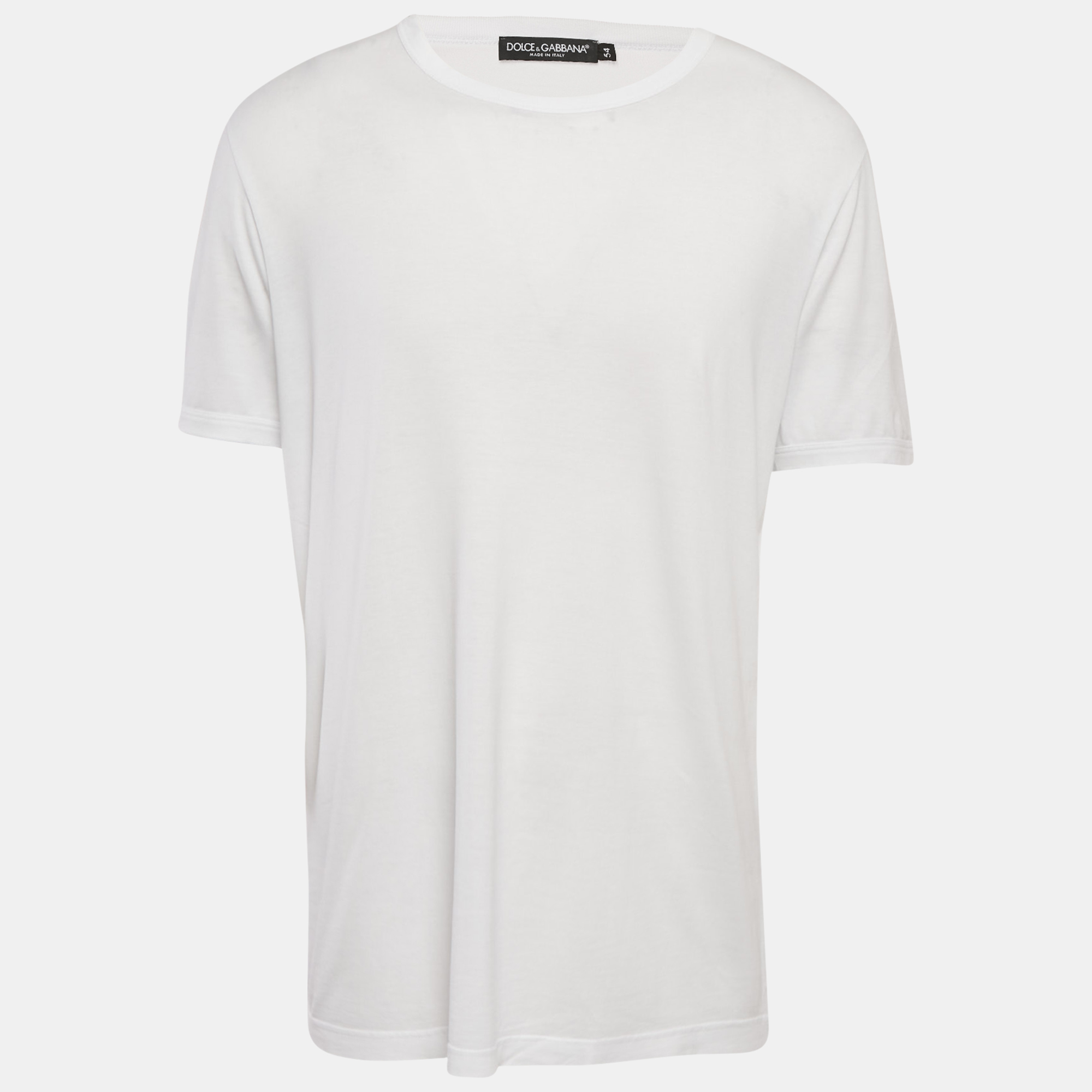 

Dolce & Gabbana White Jersey Crewneck T-Shirt XXL