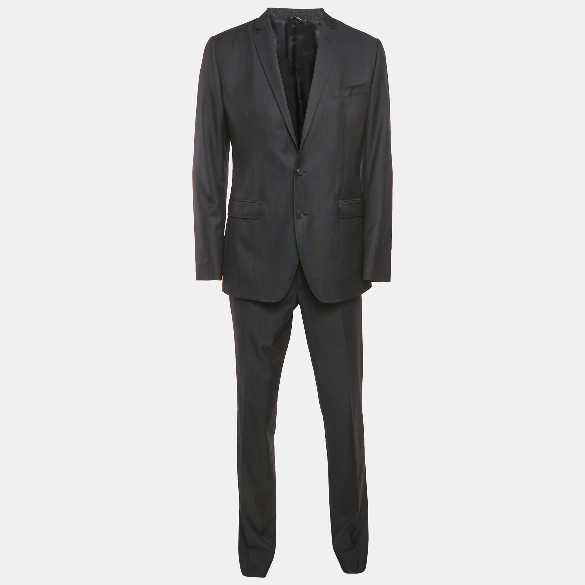 

Dolce & Gabbana Navy Blue Wool Blend Single Breasted Suit L