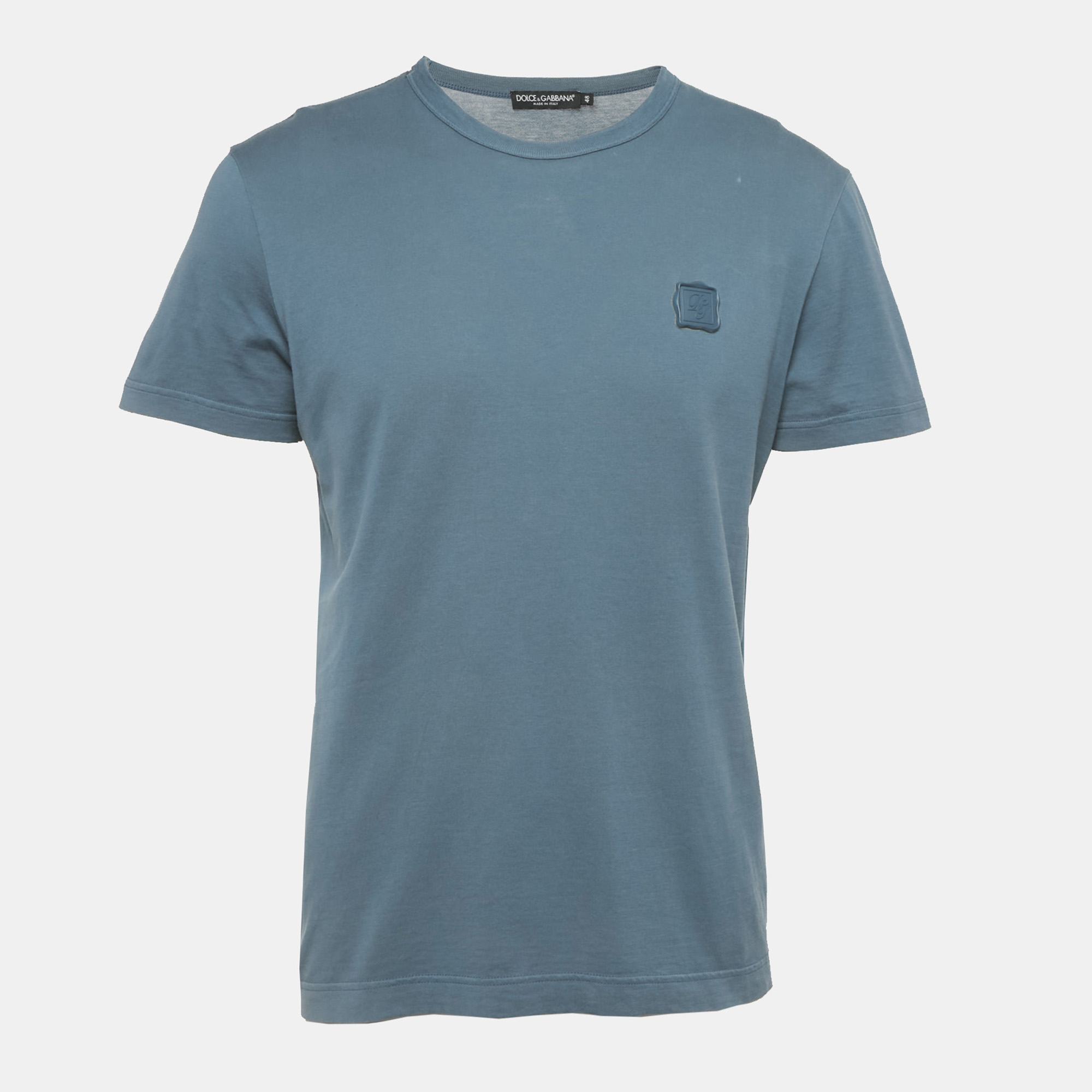 

Dolce & Gabbana Blue Cotton Crew Neck T-Shirt M