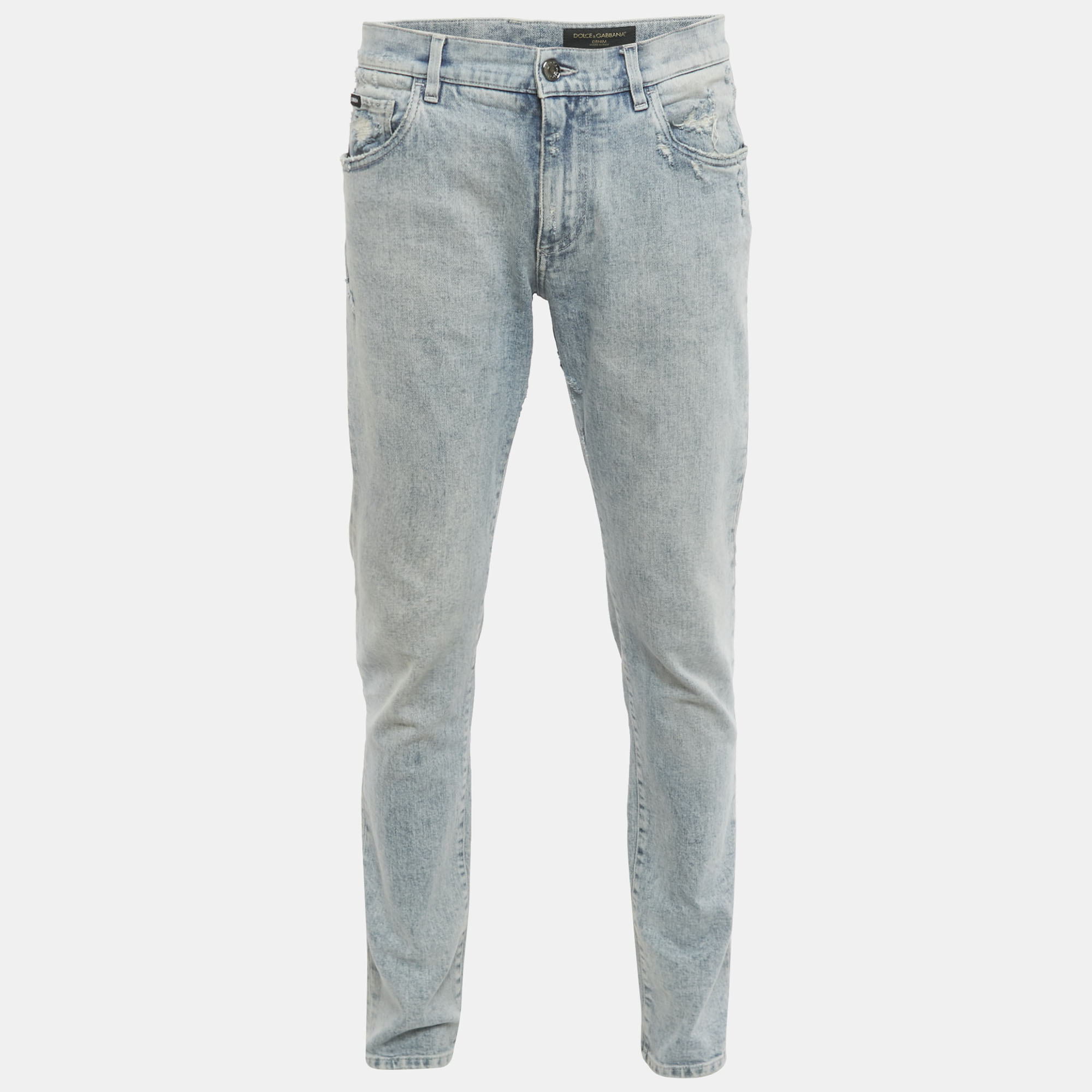 

Dolce & Gabbana Light Blue Distressed Denim Jeans M Waist 32"