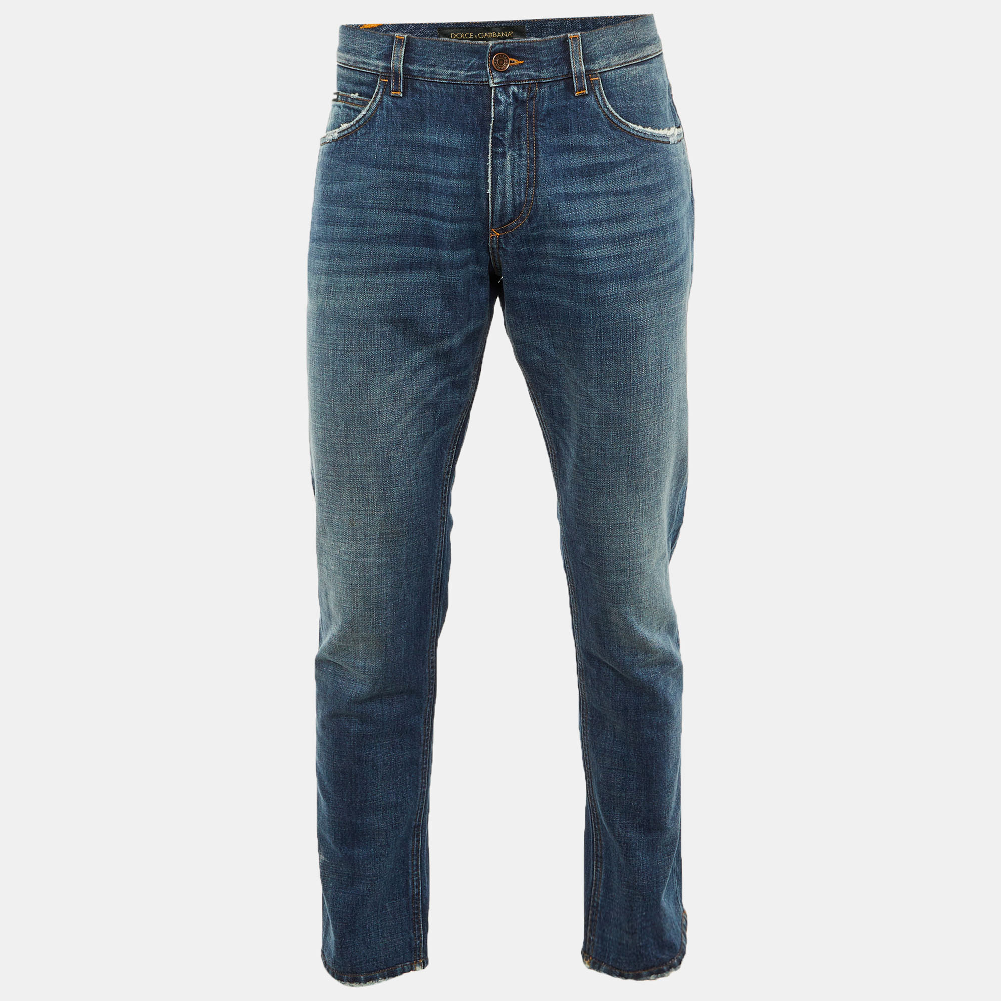 

Dolce & Gabbana Blue Denim Regular Fit Pants M