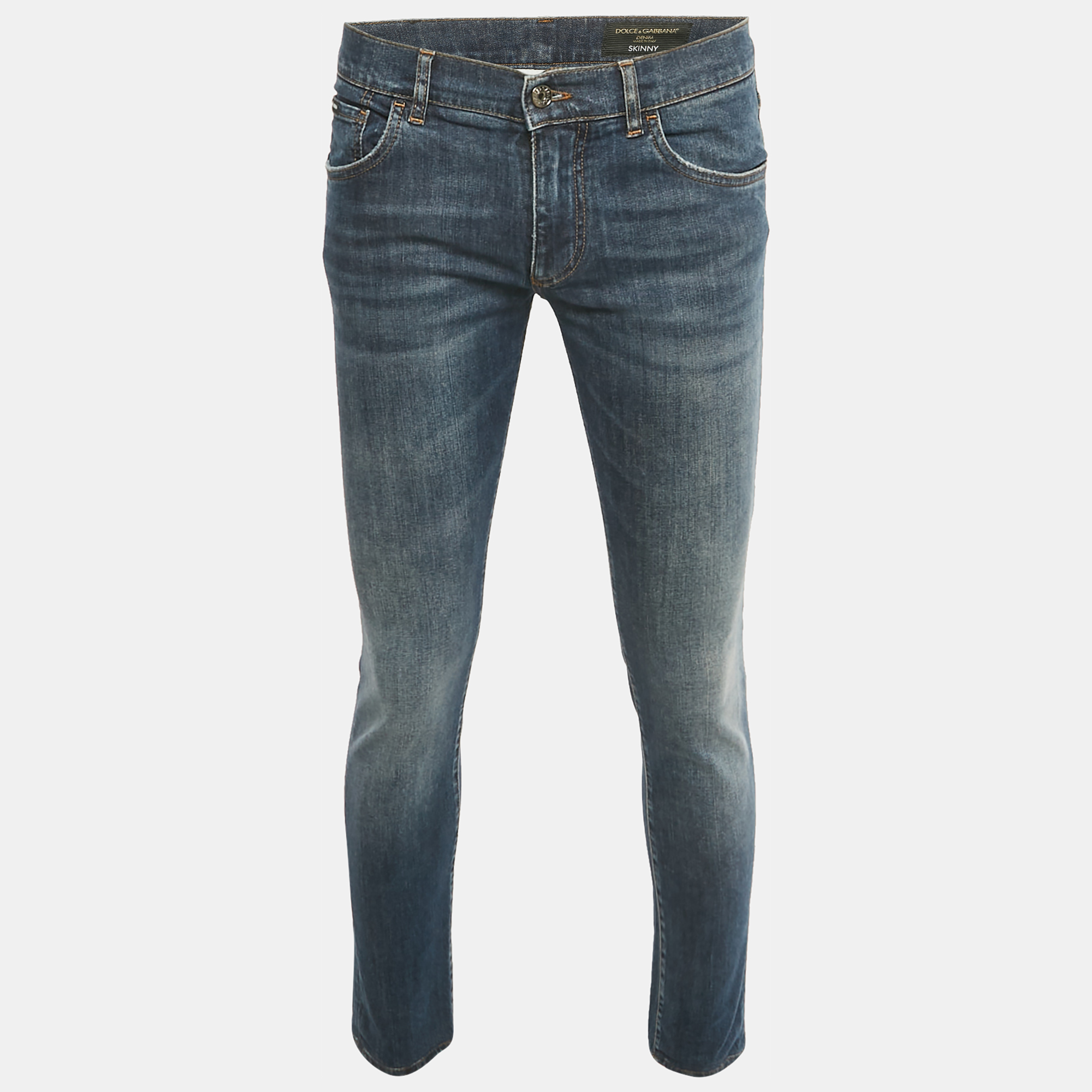 Click to view more detailed imagery on our partner's website Pre-owned Dolce & Gabbana Blue Denim Skinny Fit Jeans M/waist 32"