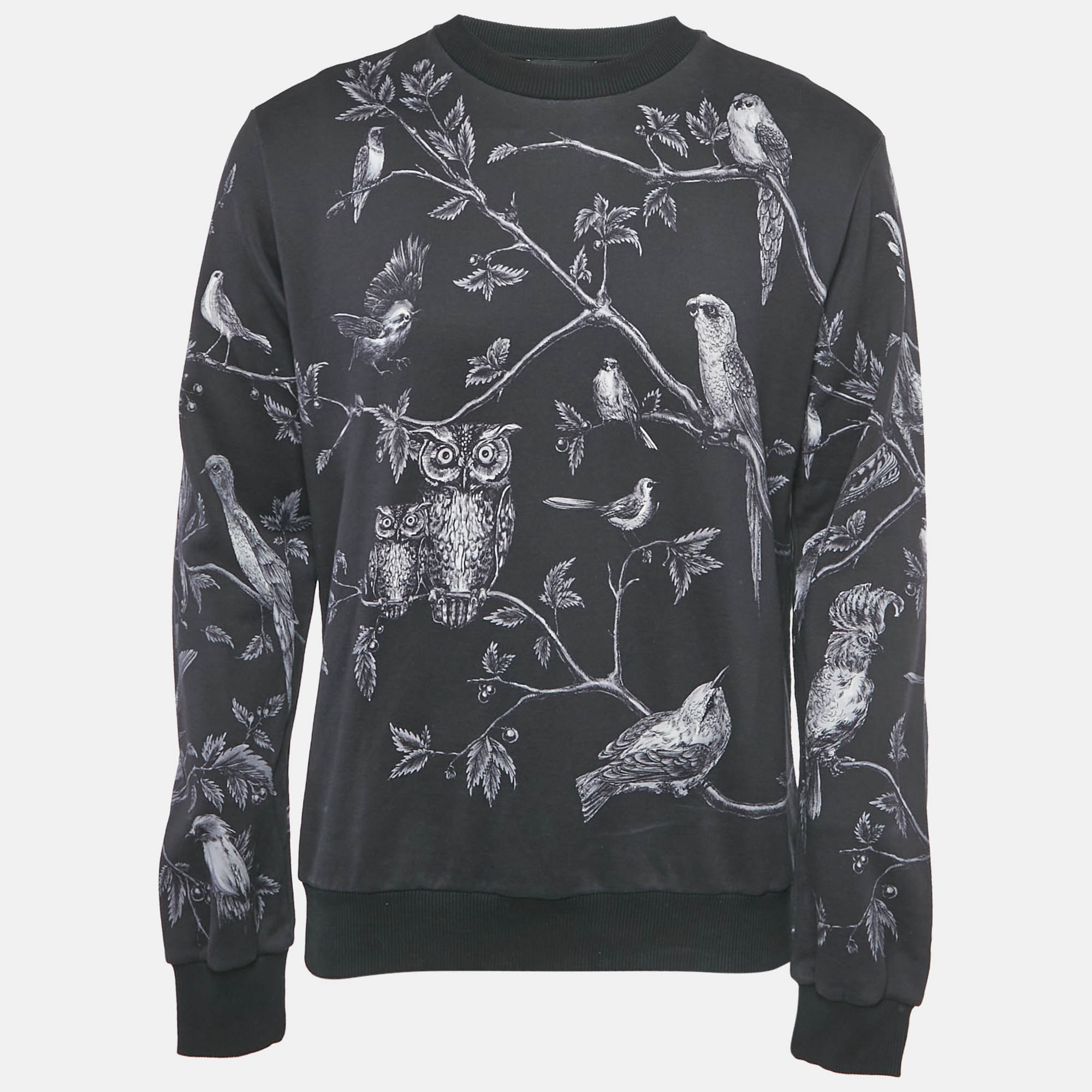 

Dolce & Gabbana Blue Birds Print Cotton Pullover L