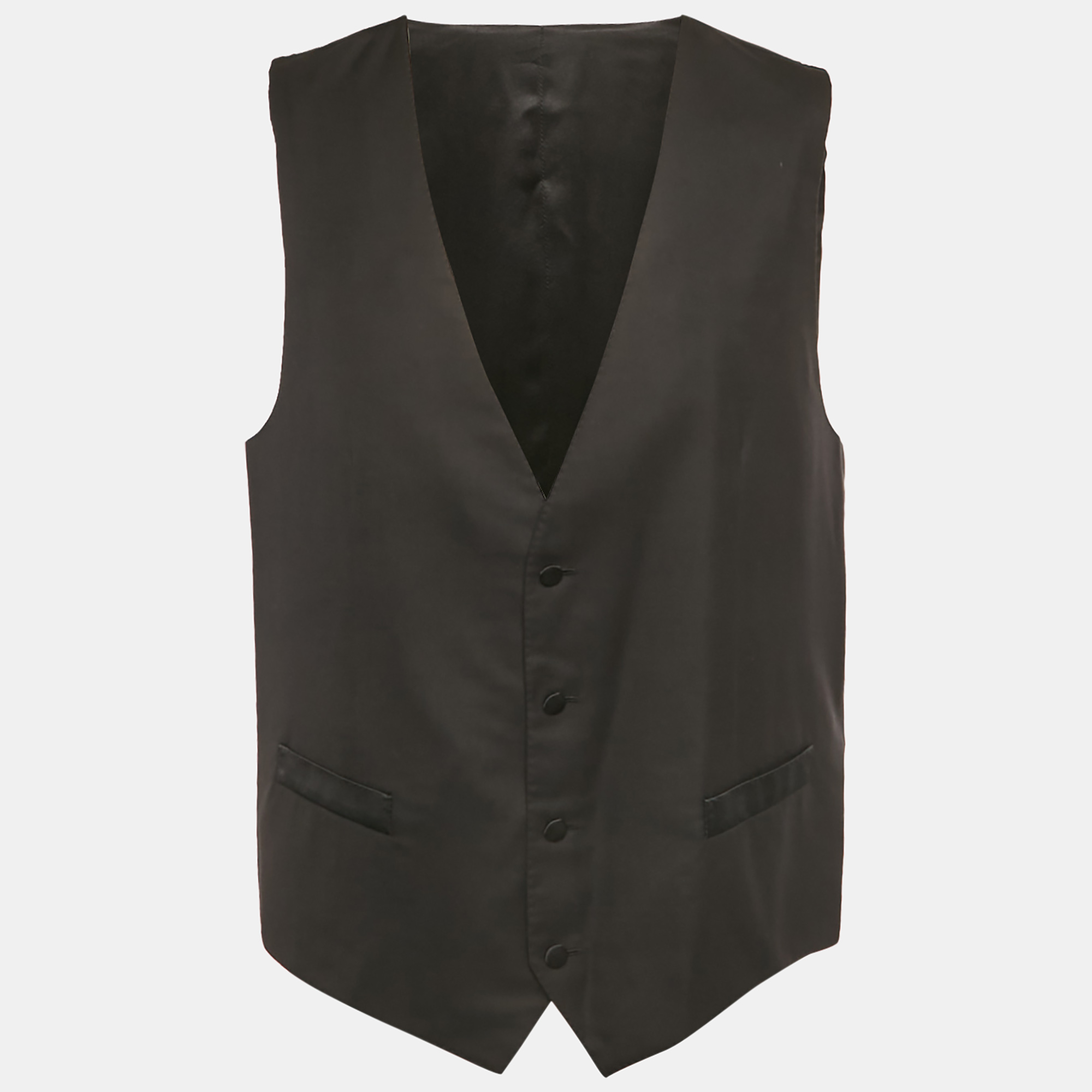 

Dolce & Gabbana Black Wool and Silk Waistcoat L